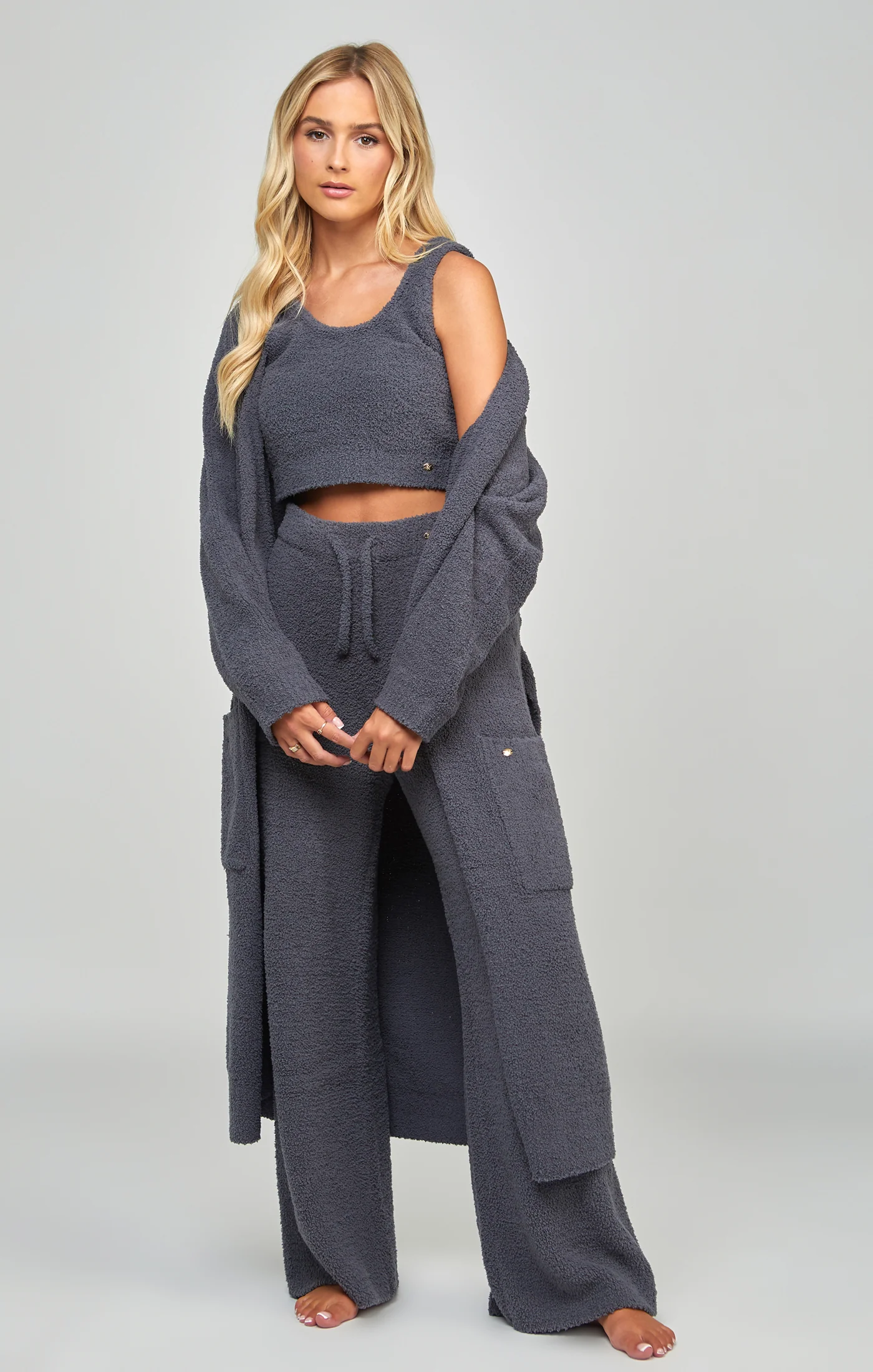 Charcoal Lounge Cardigan - Image 4