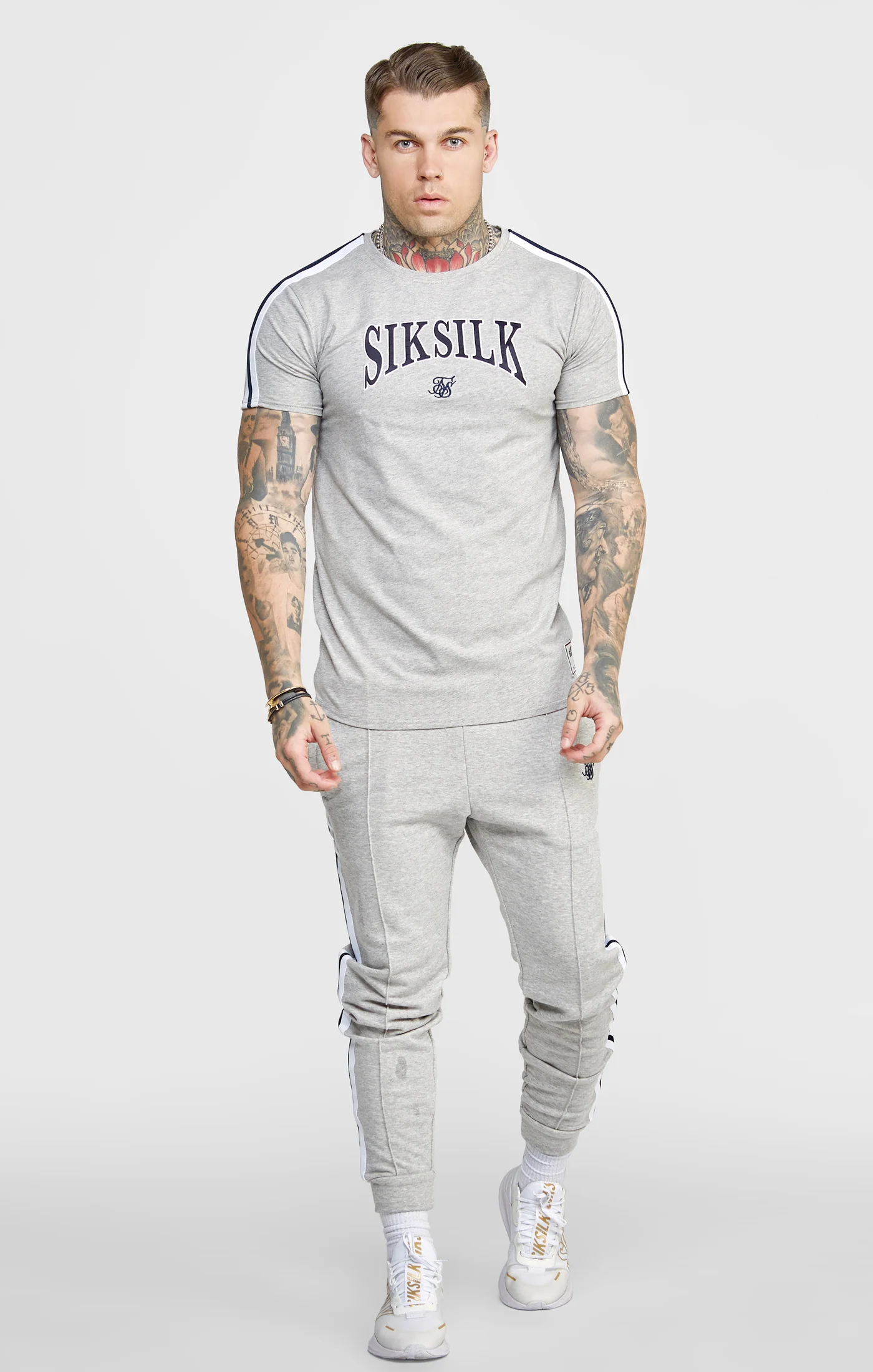 Grey Marl Collegiate Jogger - Image 3