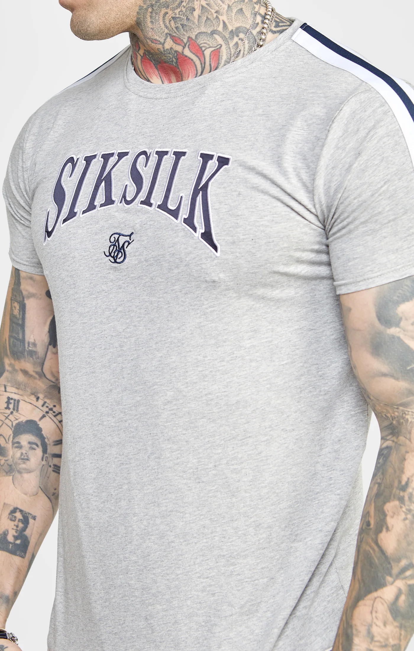 Grey Collegiate Muscle Fit T-Shirt - Image 2