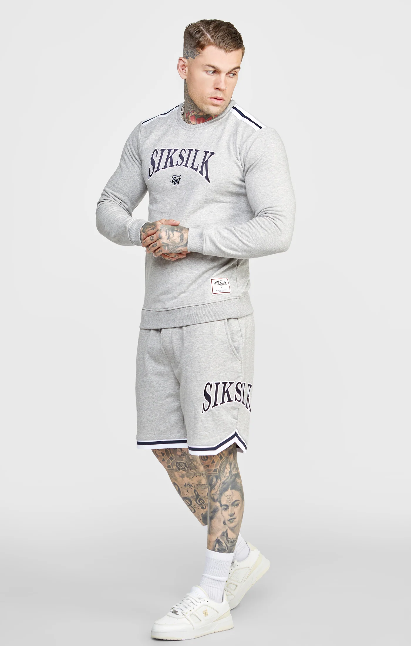 Grey Marl Collegiate Sweatshirt - Image 3
