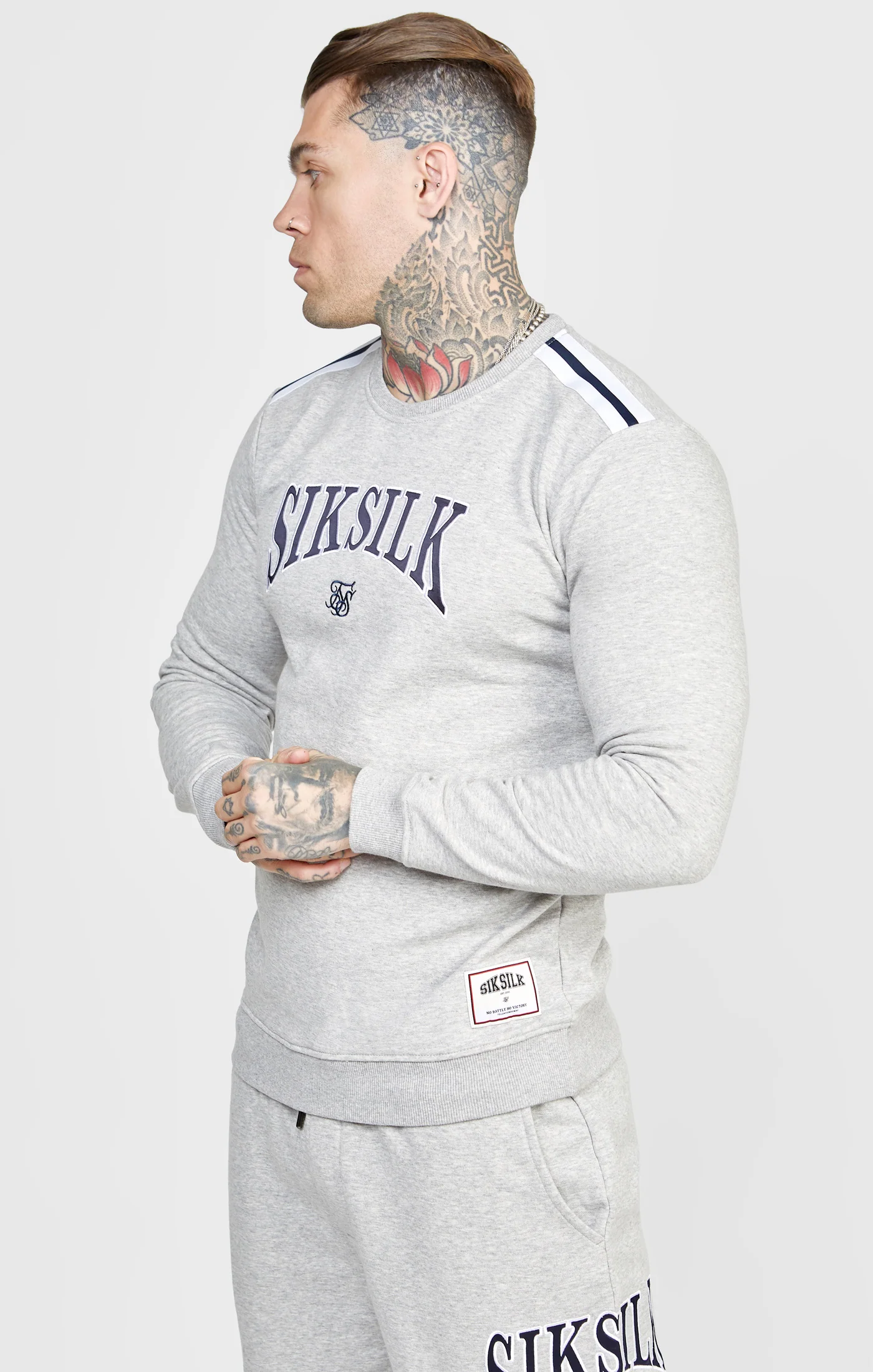 Grey Marl Collegiate Sweatshirt - Image 6