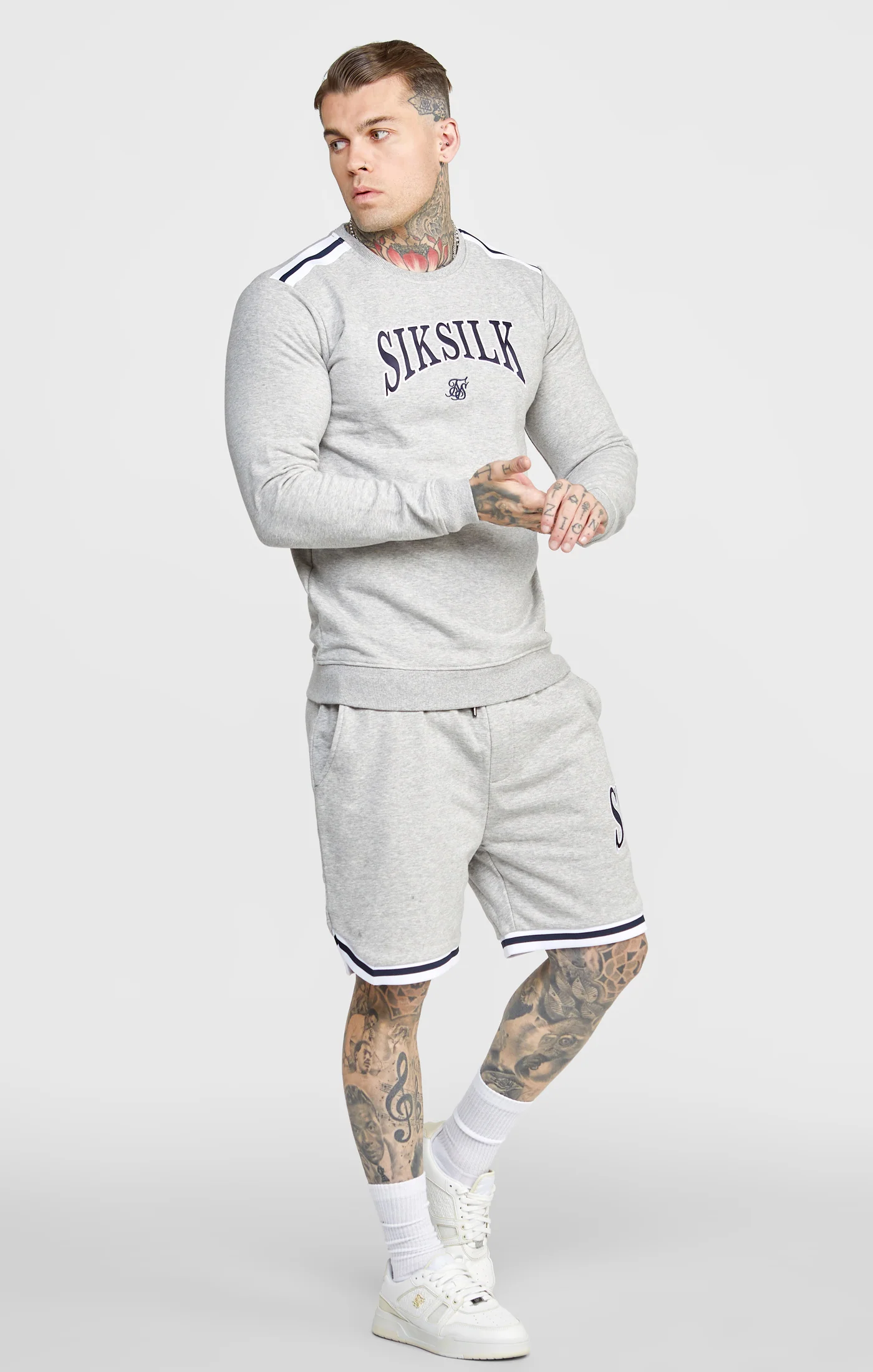 Grey Marl Collegiate Sweatshirt - Image 7