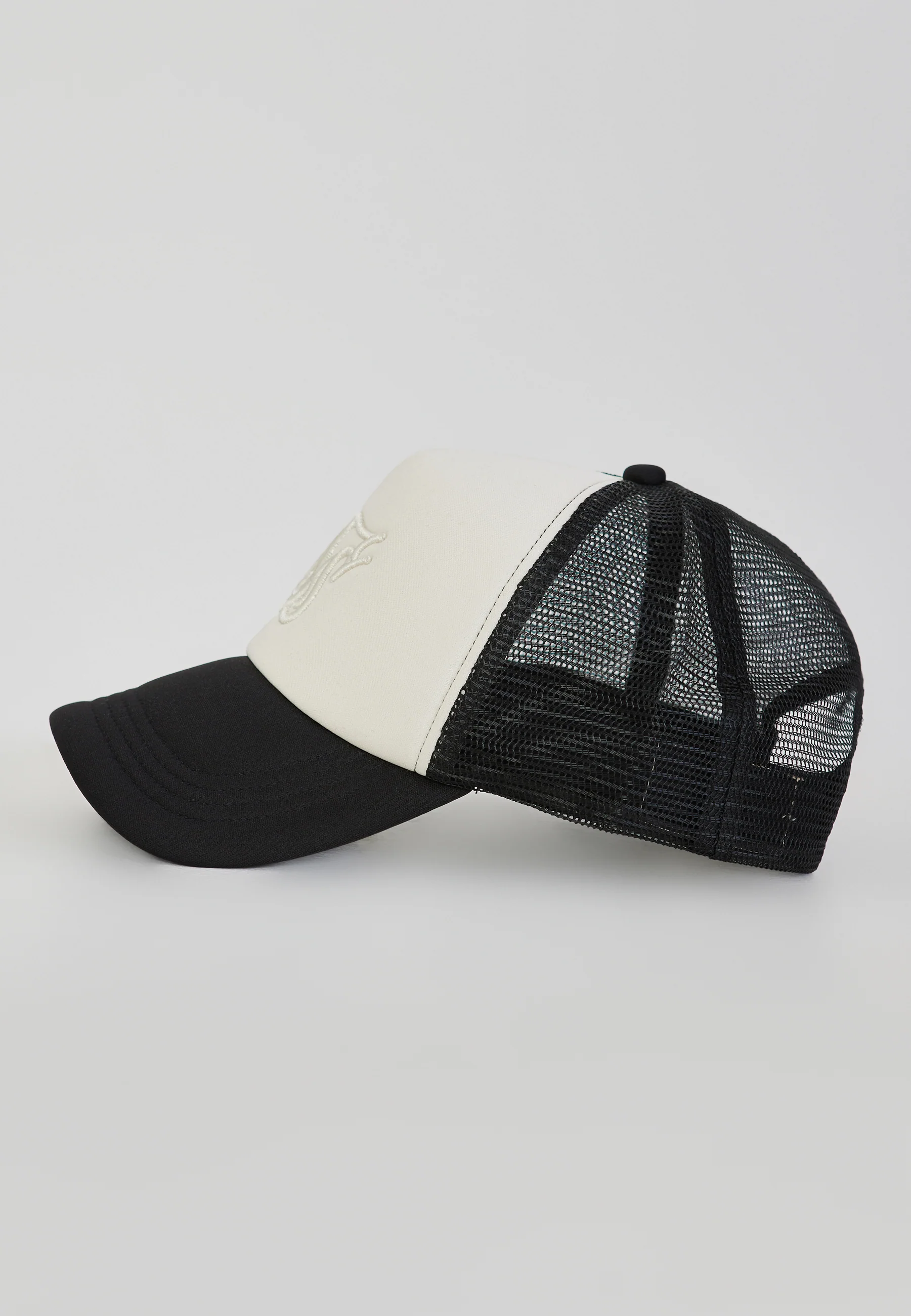 Ecru and Black Core Foam Trucker Cap - Image 3