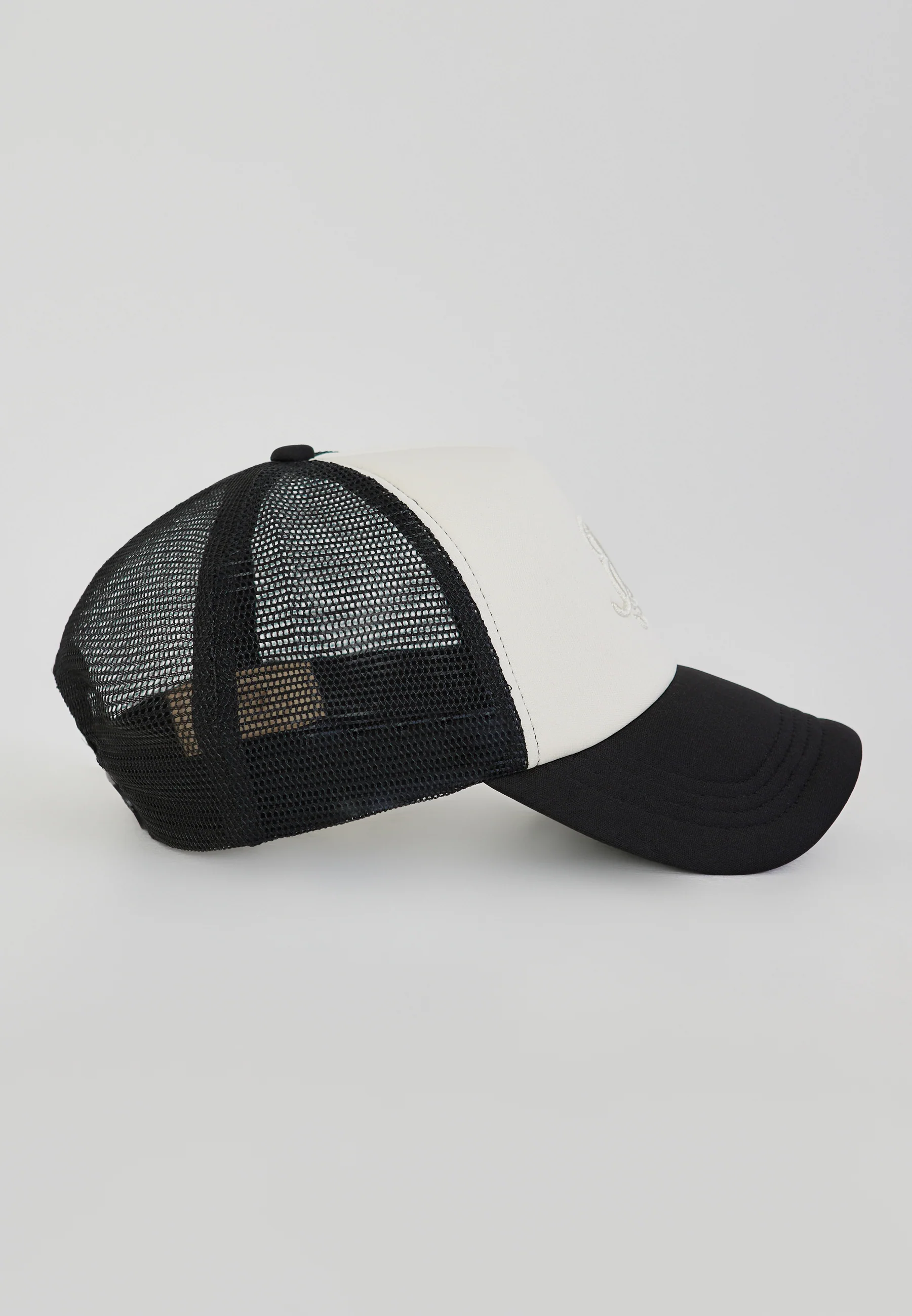 Ecru and Black Core Foam Trucker Cap - Image 4