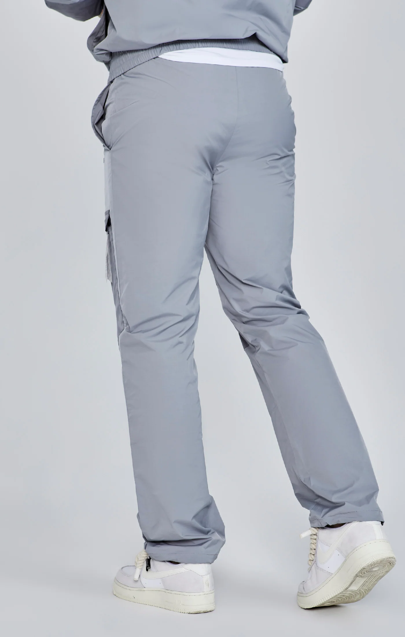 Grey Cut And Sew Joggers - Image 4