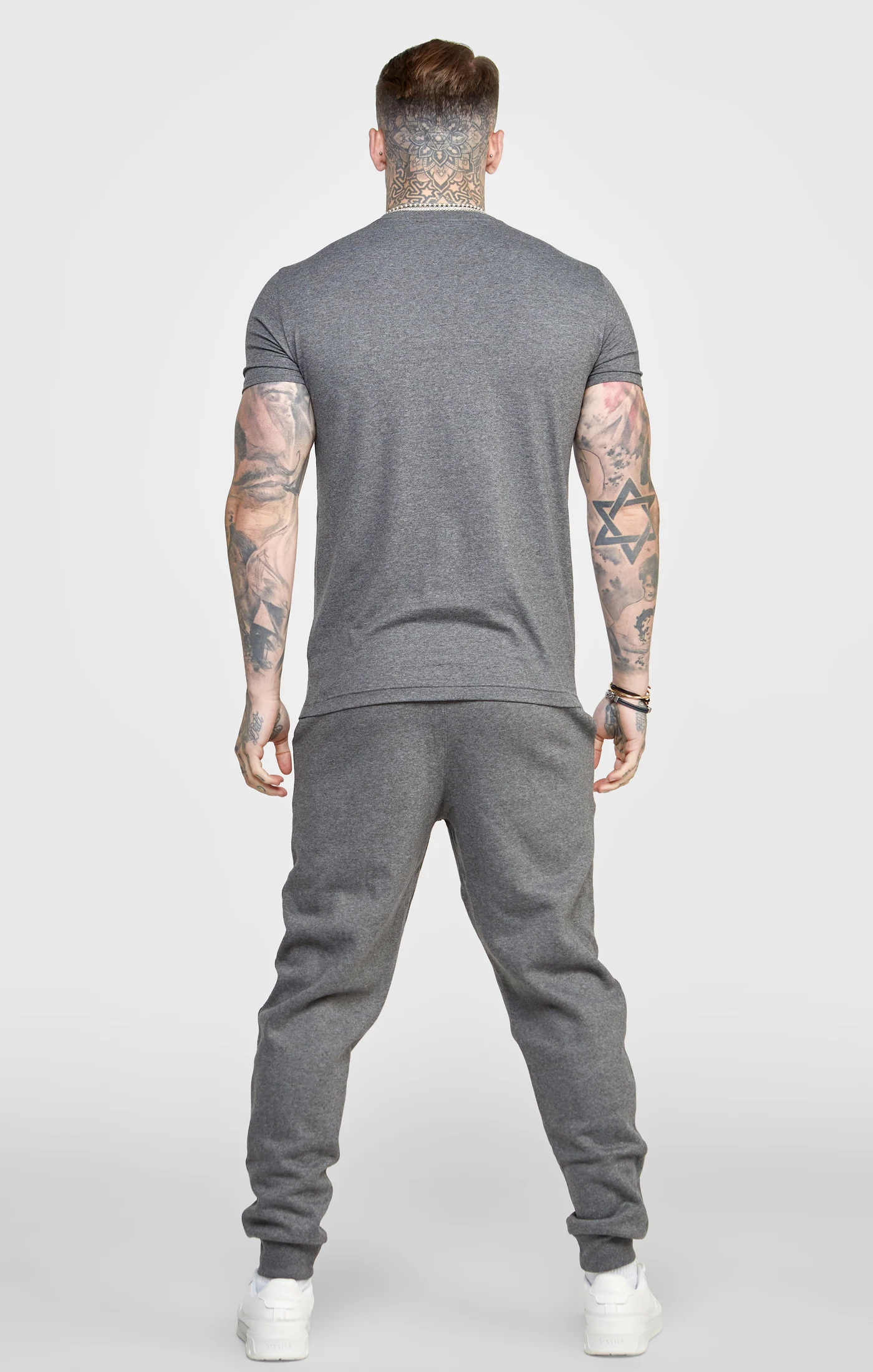 Dark Grey Essential Muscle Fit T-Shirt - Image 5