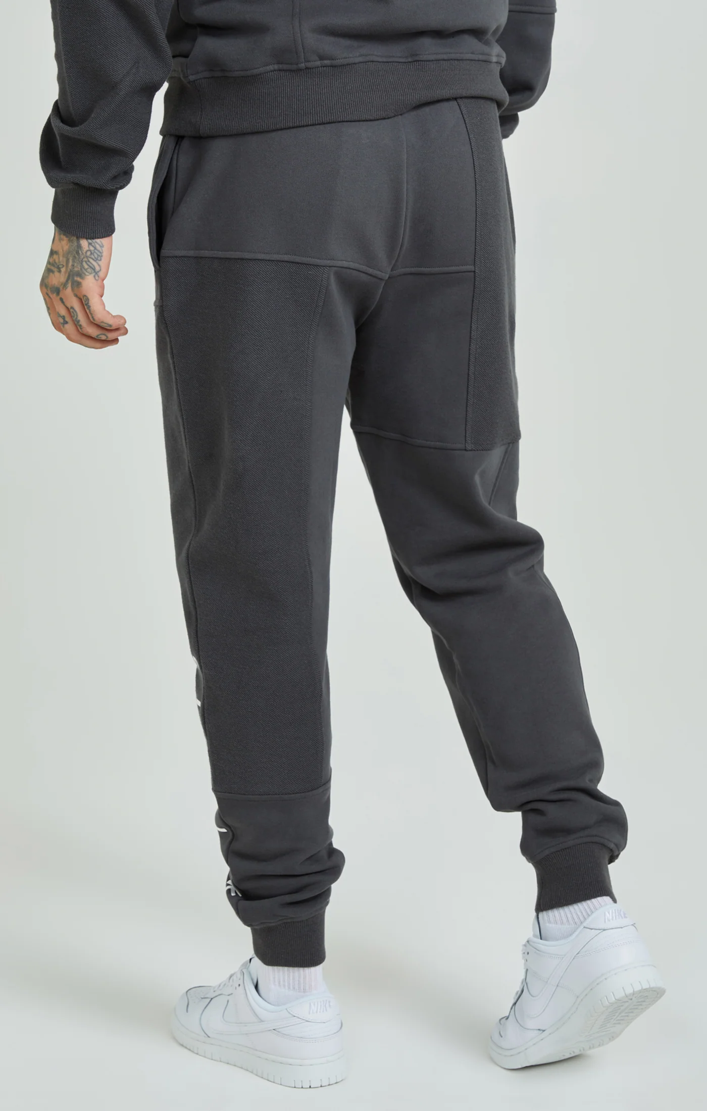 Dark Grey Cut & Sew Joggers - Image 4