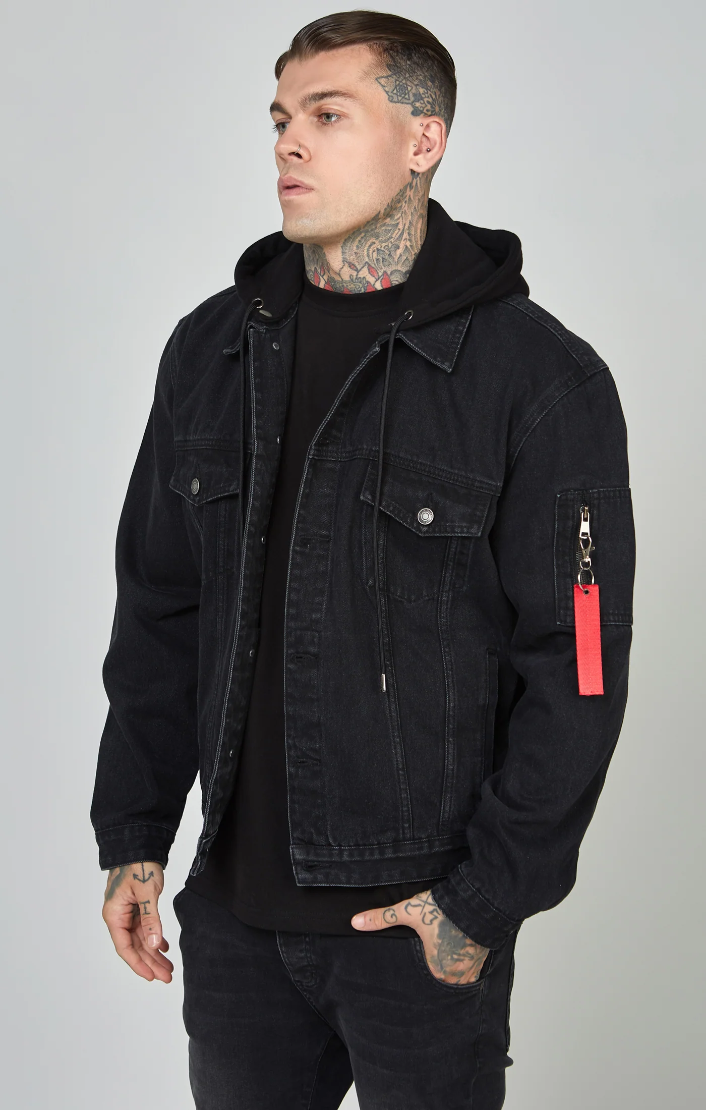 Denim Flight Jacket - Image 4
