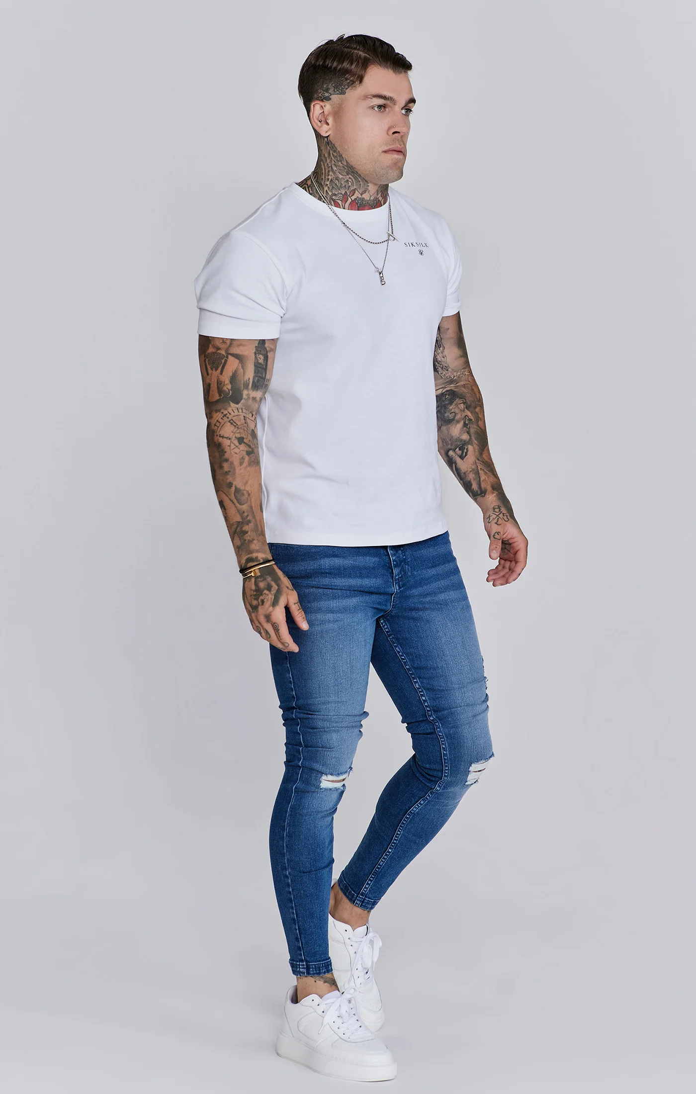 Skinny Jeans Washed Mid Blue - Image 4