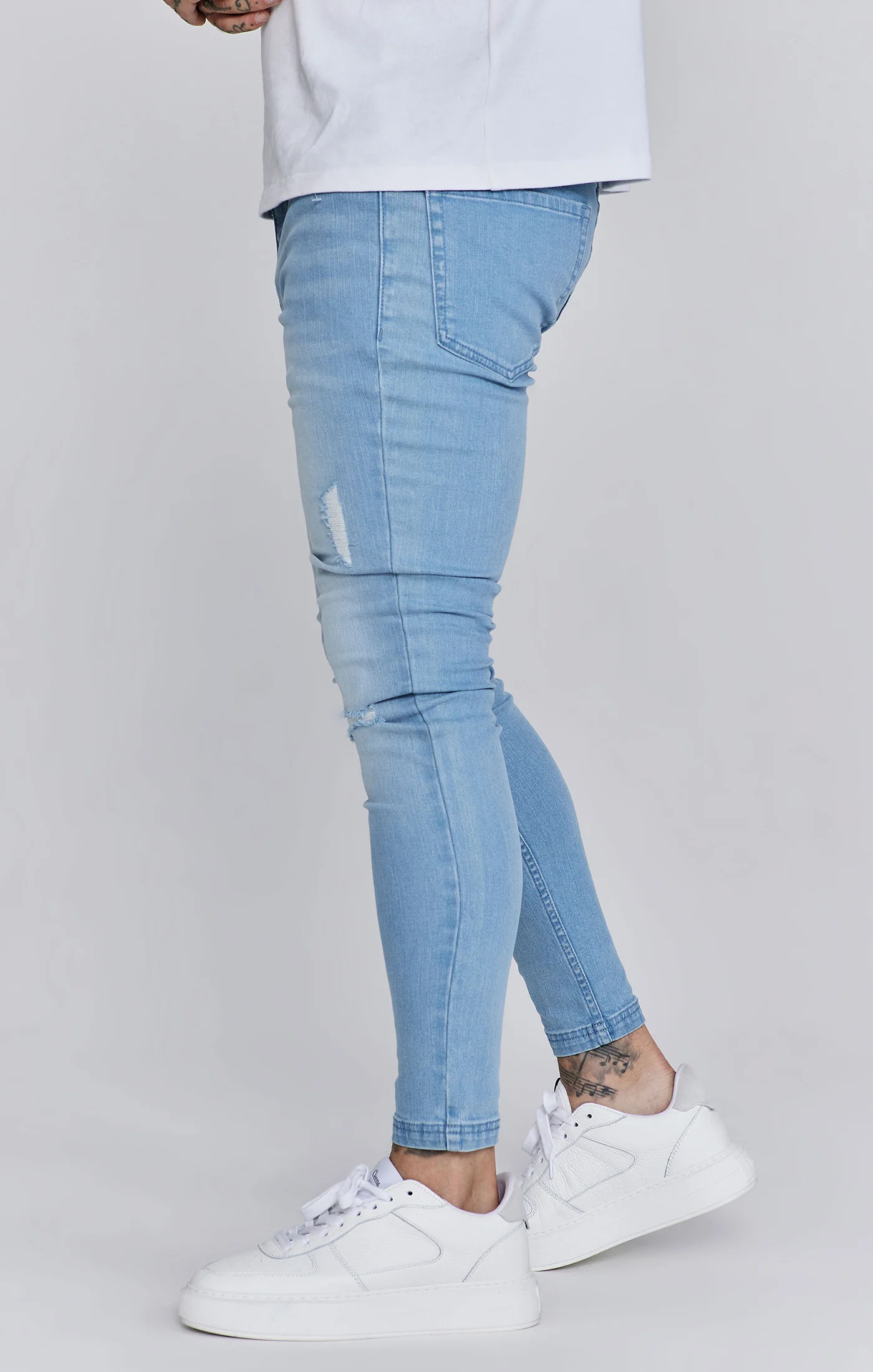 Skinny Jeans Washed Light Blue - Image 3