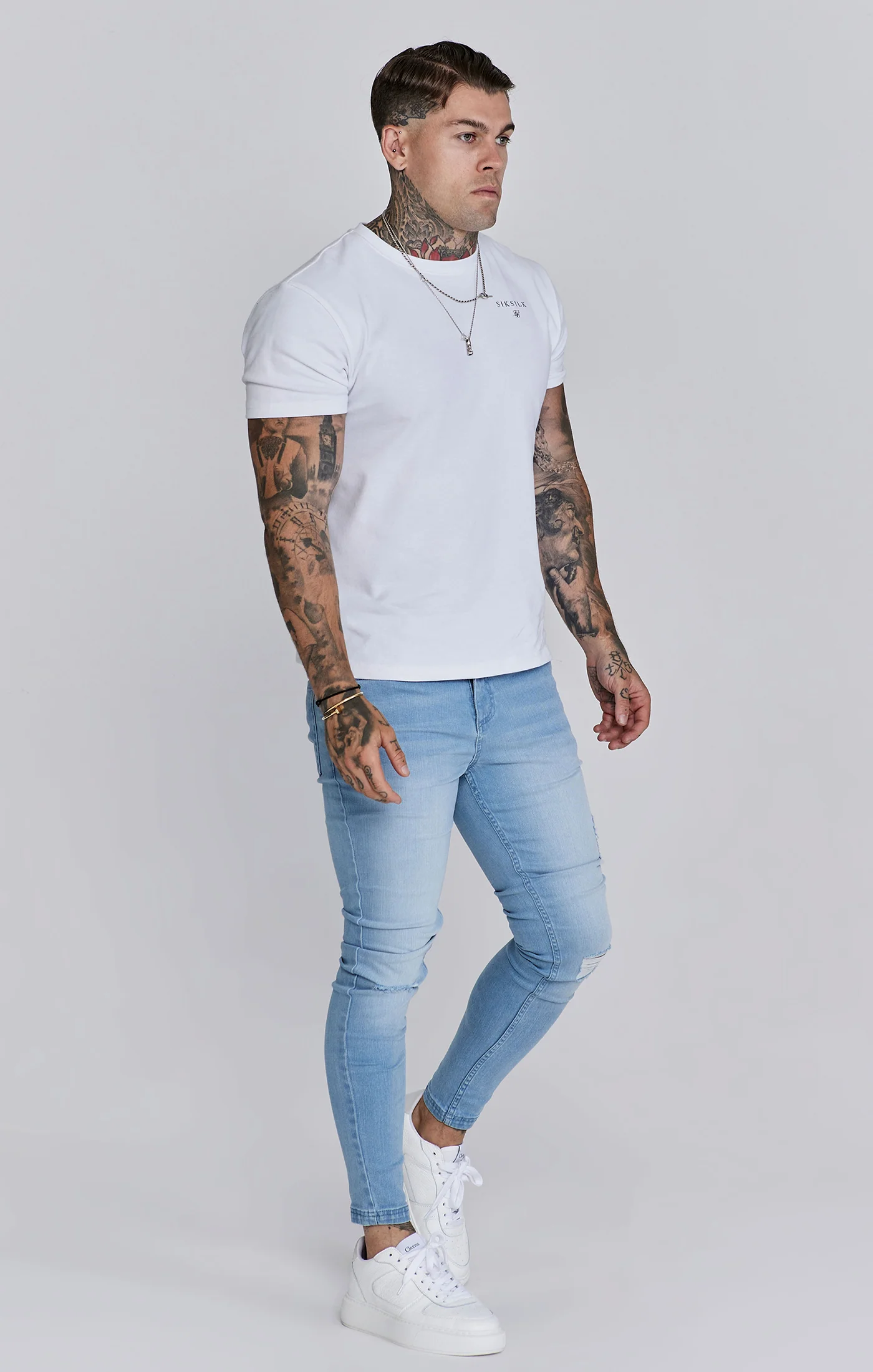 Skinny Jeans Washed Light Blue - Image 4