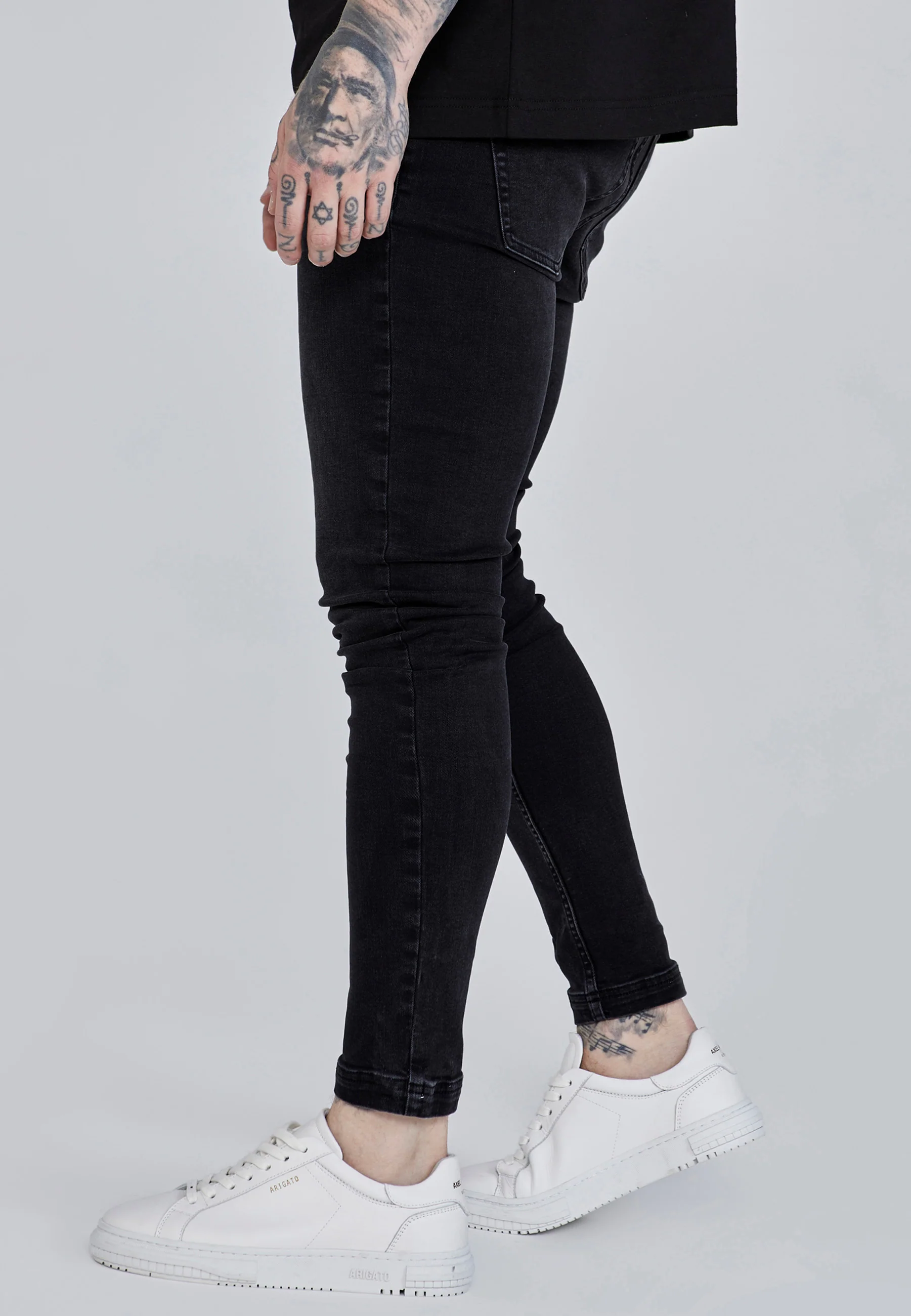 Skinny Jeans Washed Black - Image 3