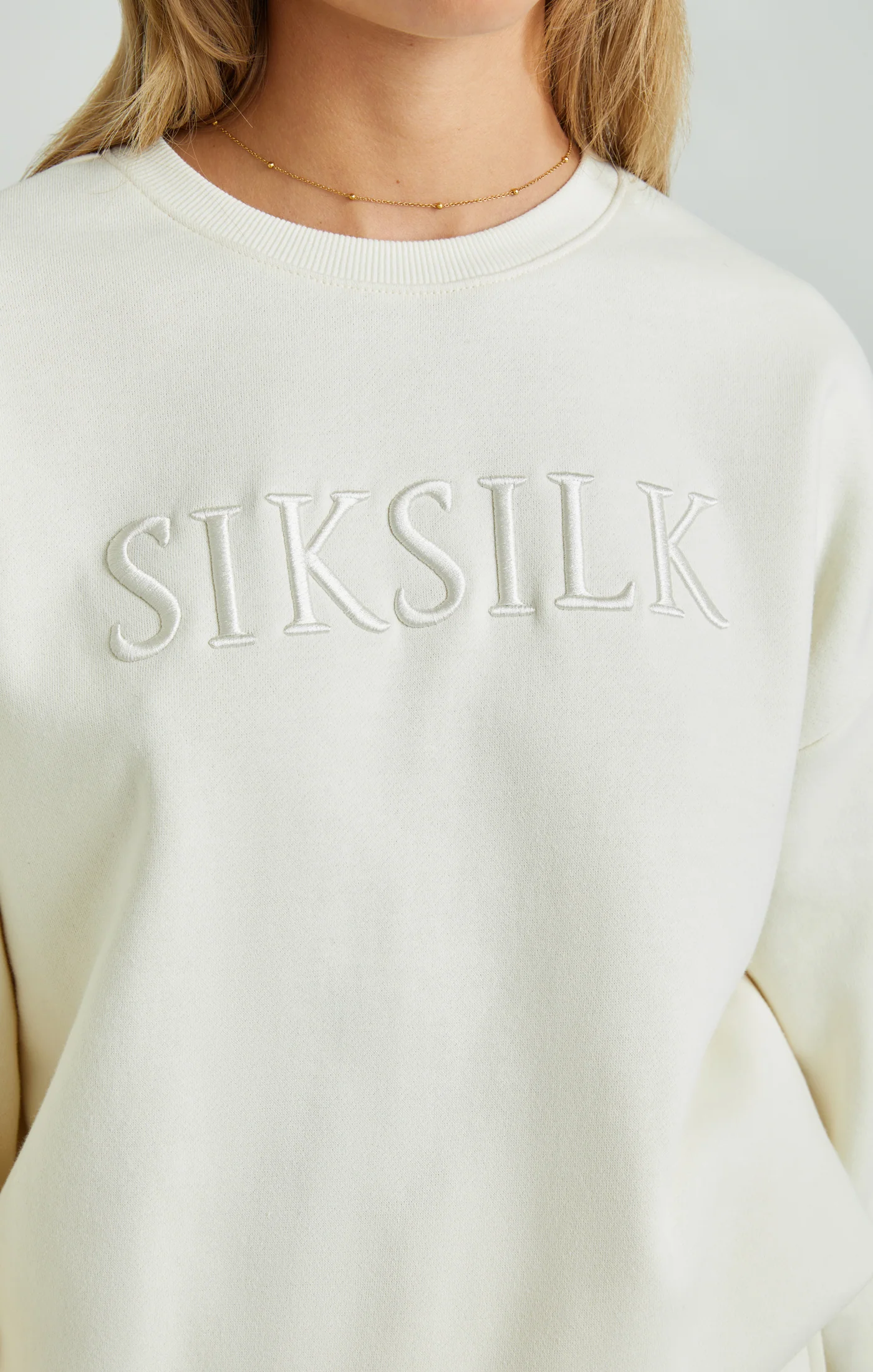 Ecru Balloon Sleeve Sweatshirt - Image 3