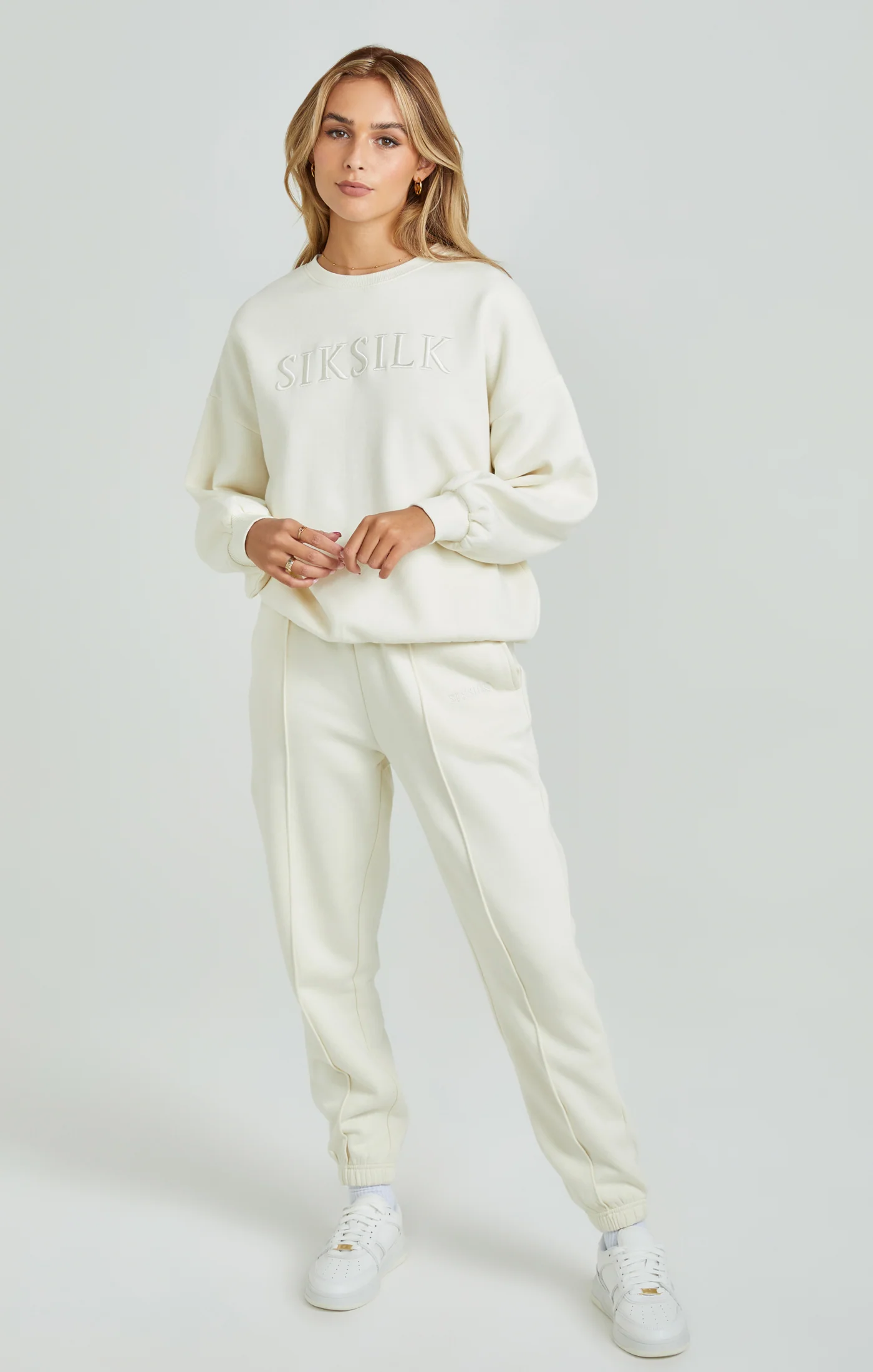 Ecru Balloon Sleeve Sweatshirt - Image 4