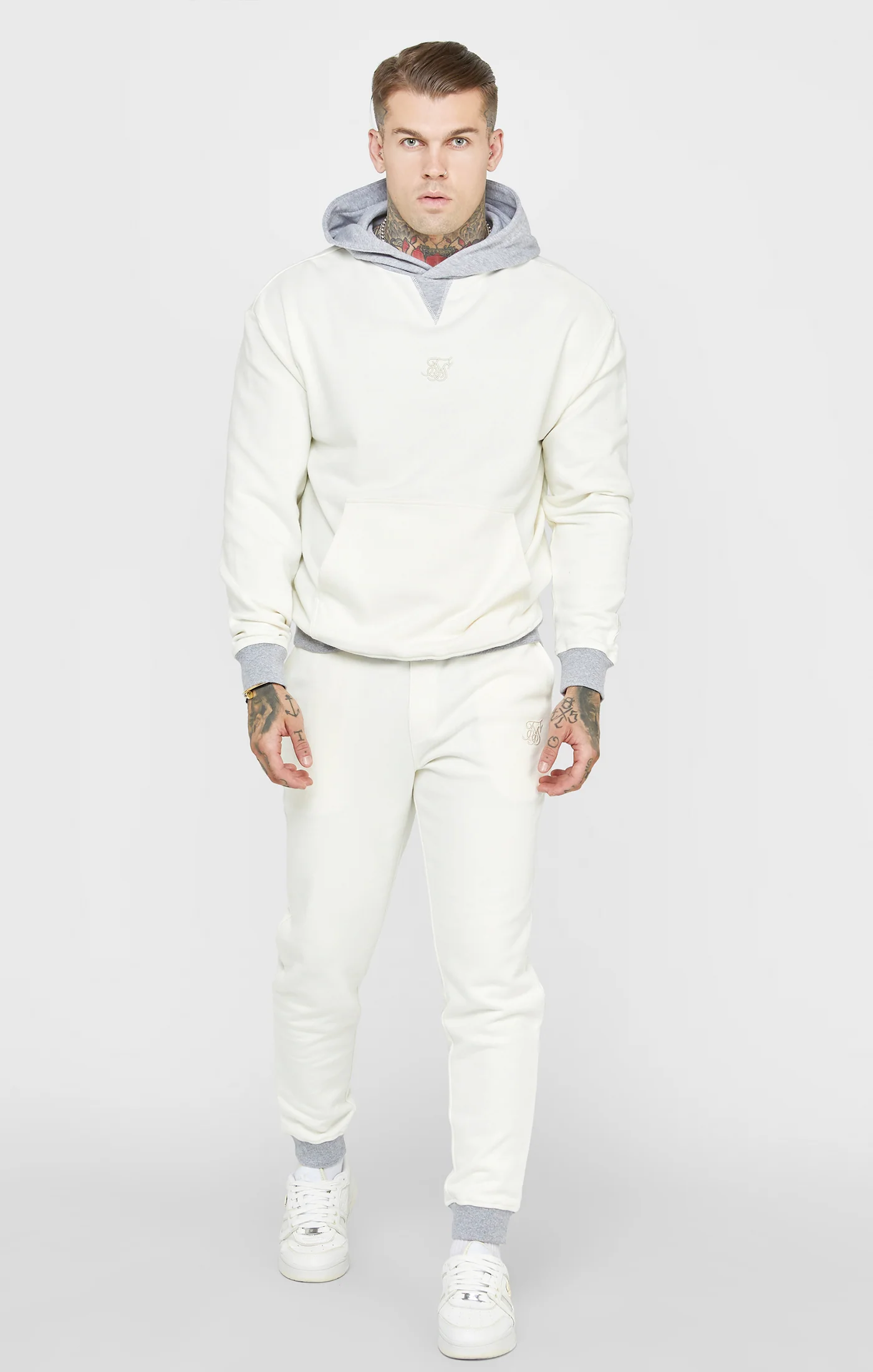 Ecru Contrast Waistband Jogger - Image 3