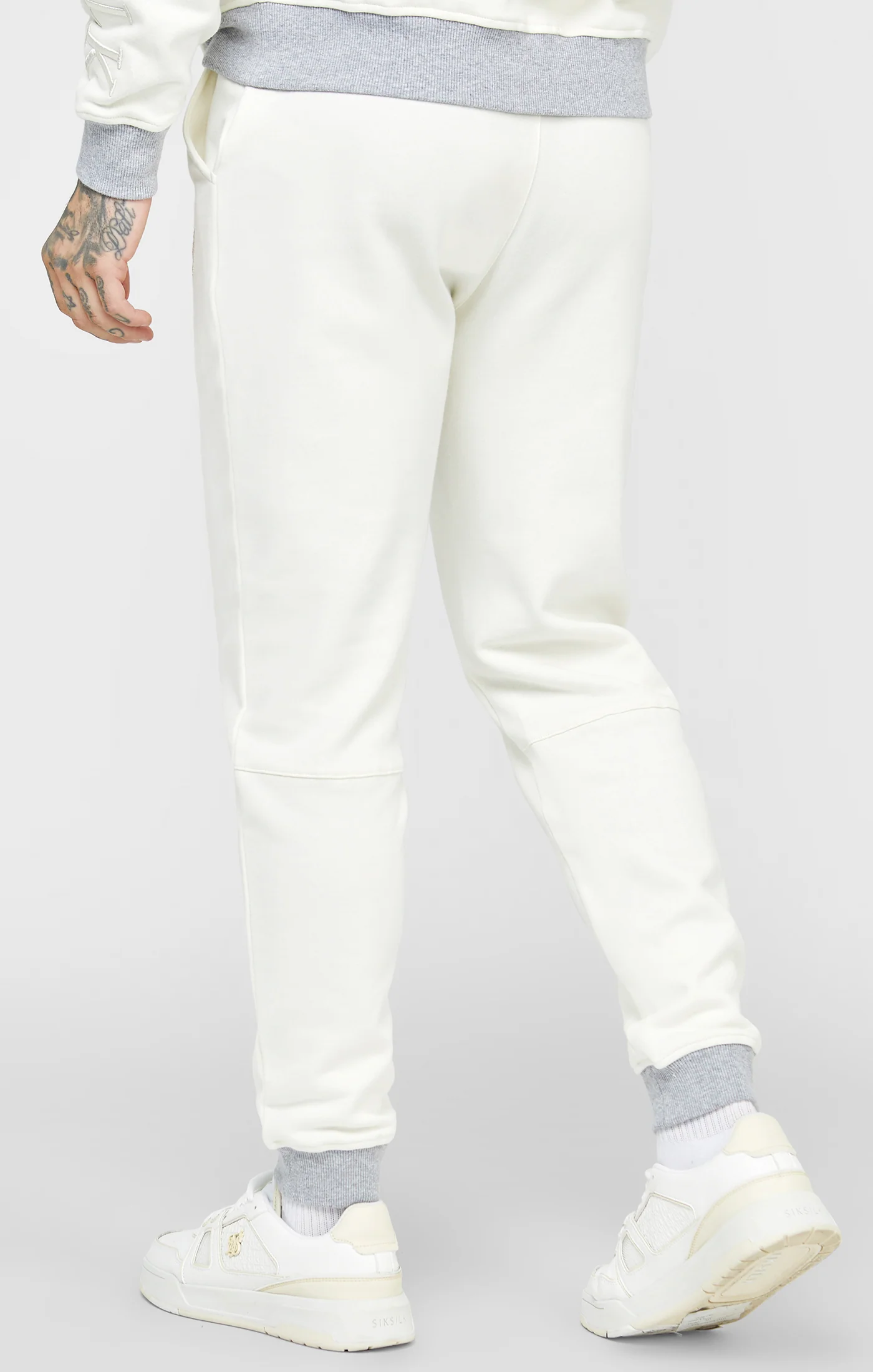 Ecru Contrast Waistband Jogger - Image 4