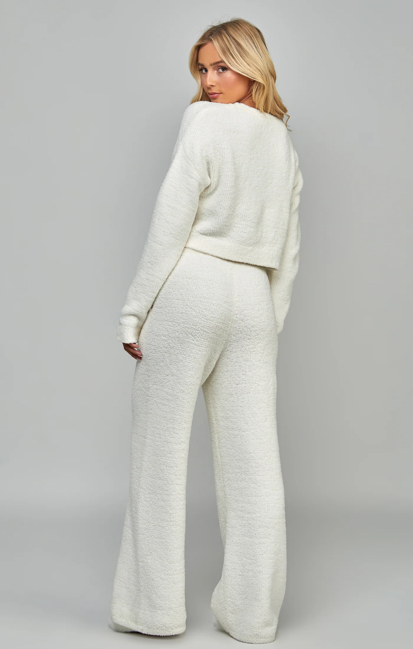 Ecru Cropped Lounge Sweat - Image 5