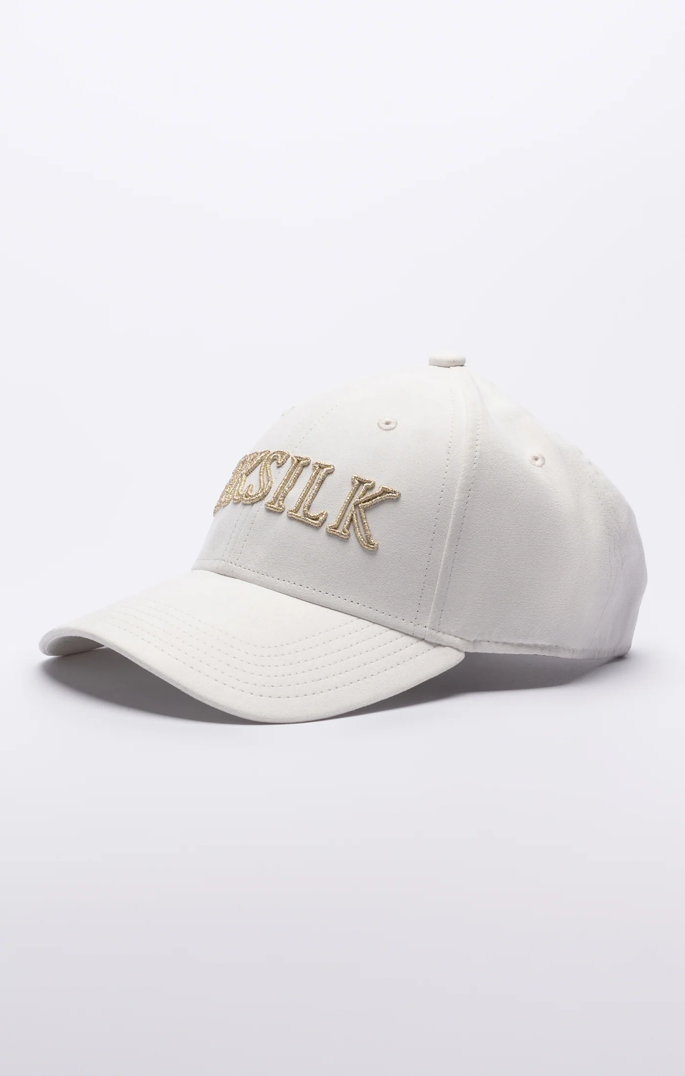 Ecru Faux Suede Baseball Cap