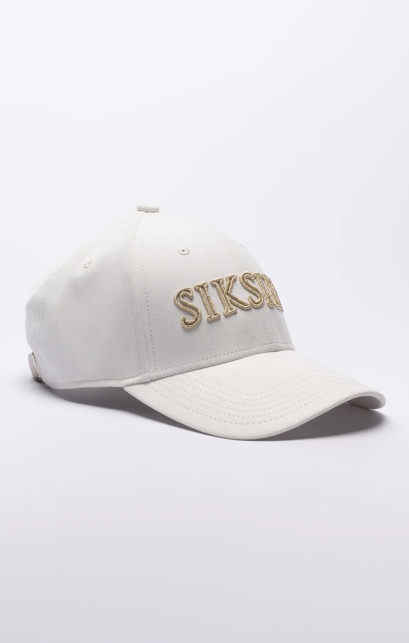 Ecru Faux Suede Baseball Cap - Image 2