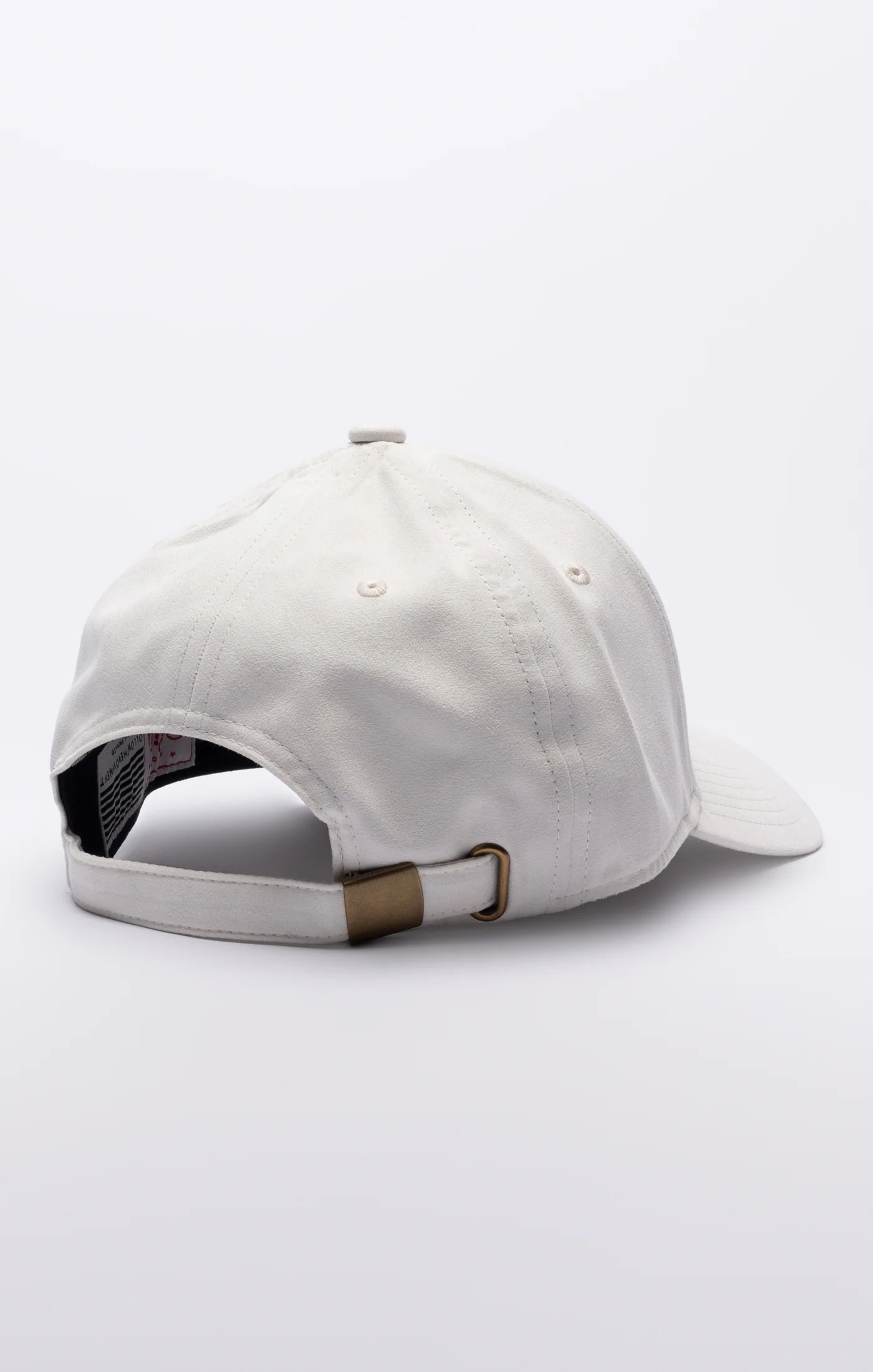 Ecru Faux Suede Baseball Cap - Image 4