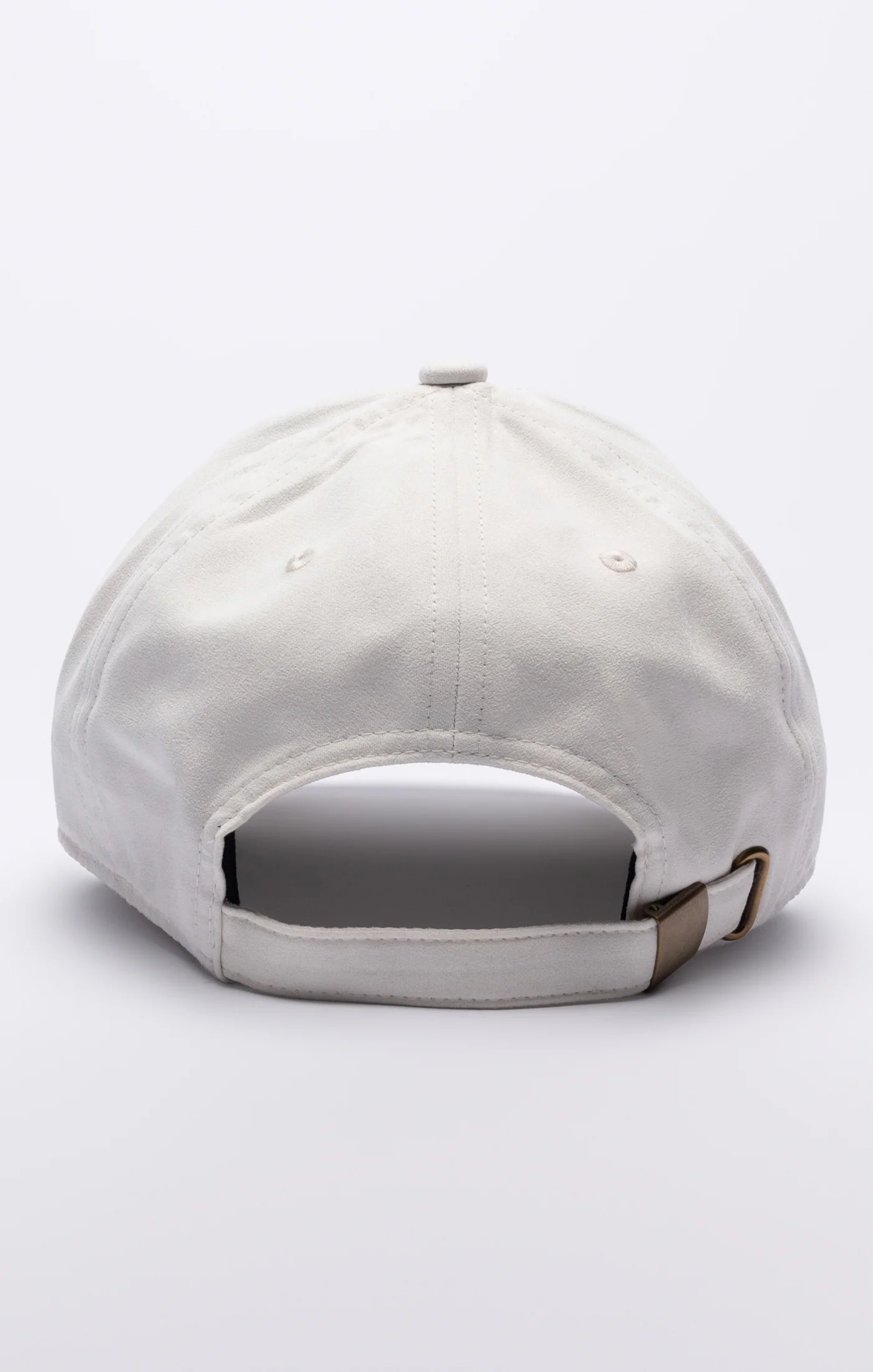 Ecru Faux Suede Baseball Cap - Image 5