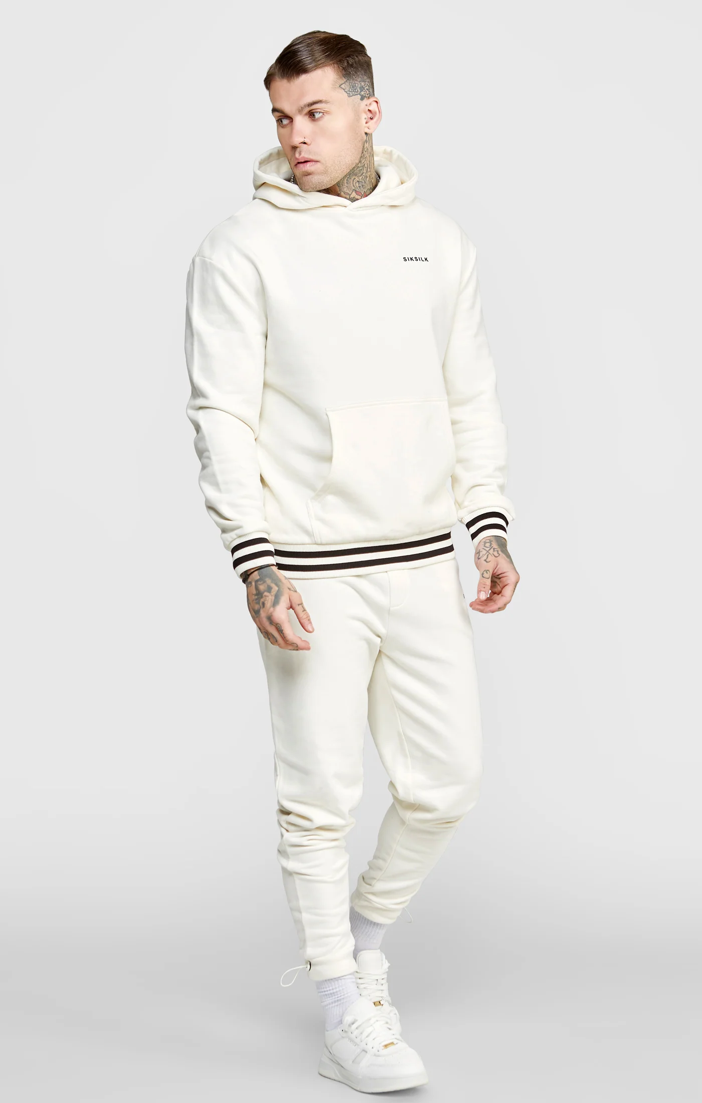 Ecru Jogger W Stripe Waistband - Image 6