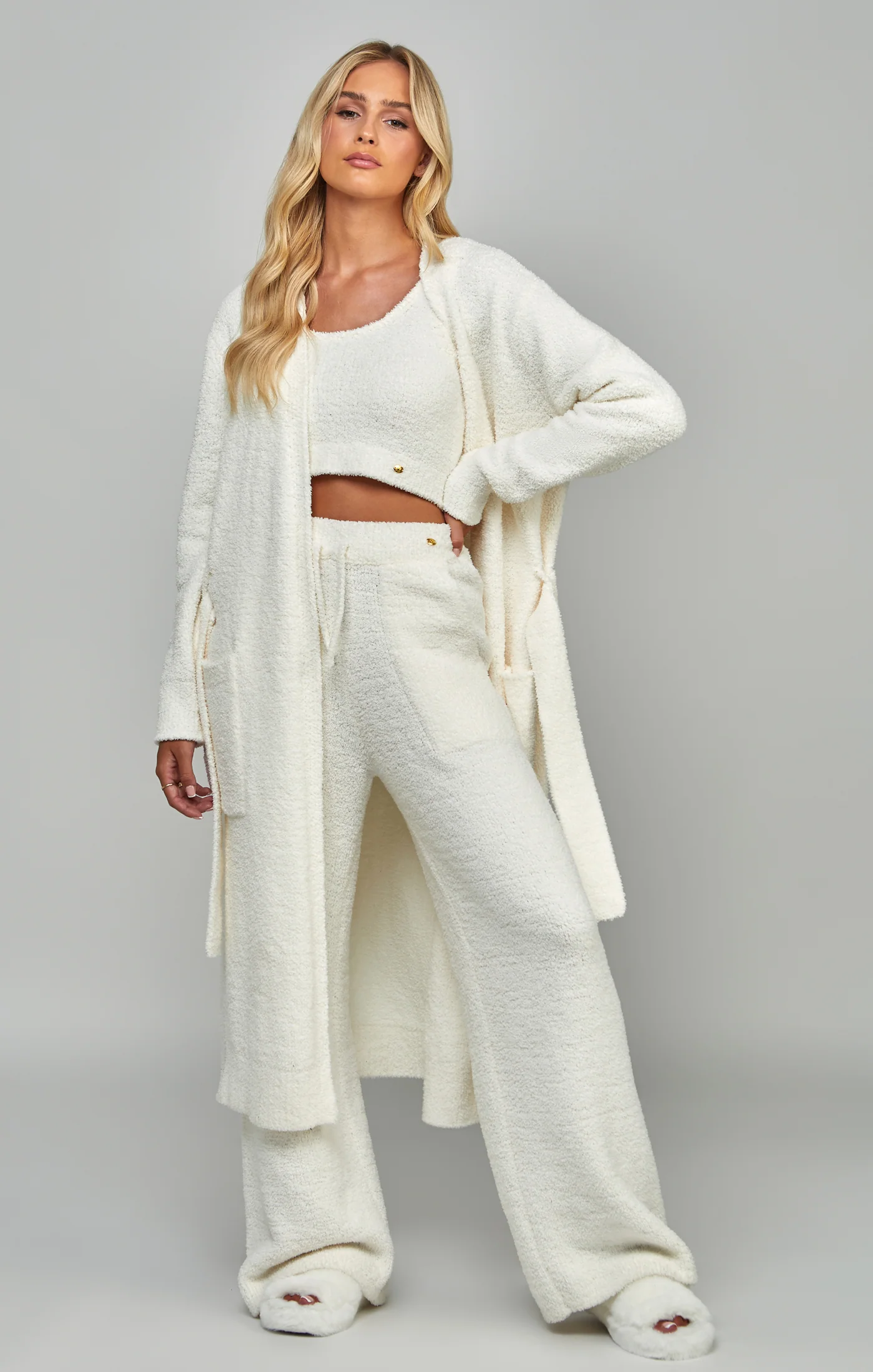 Ecru Lounge Cardigan - Image 3