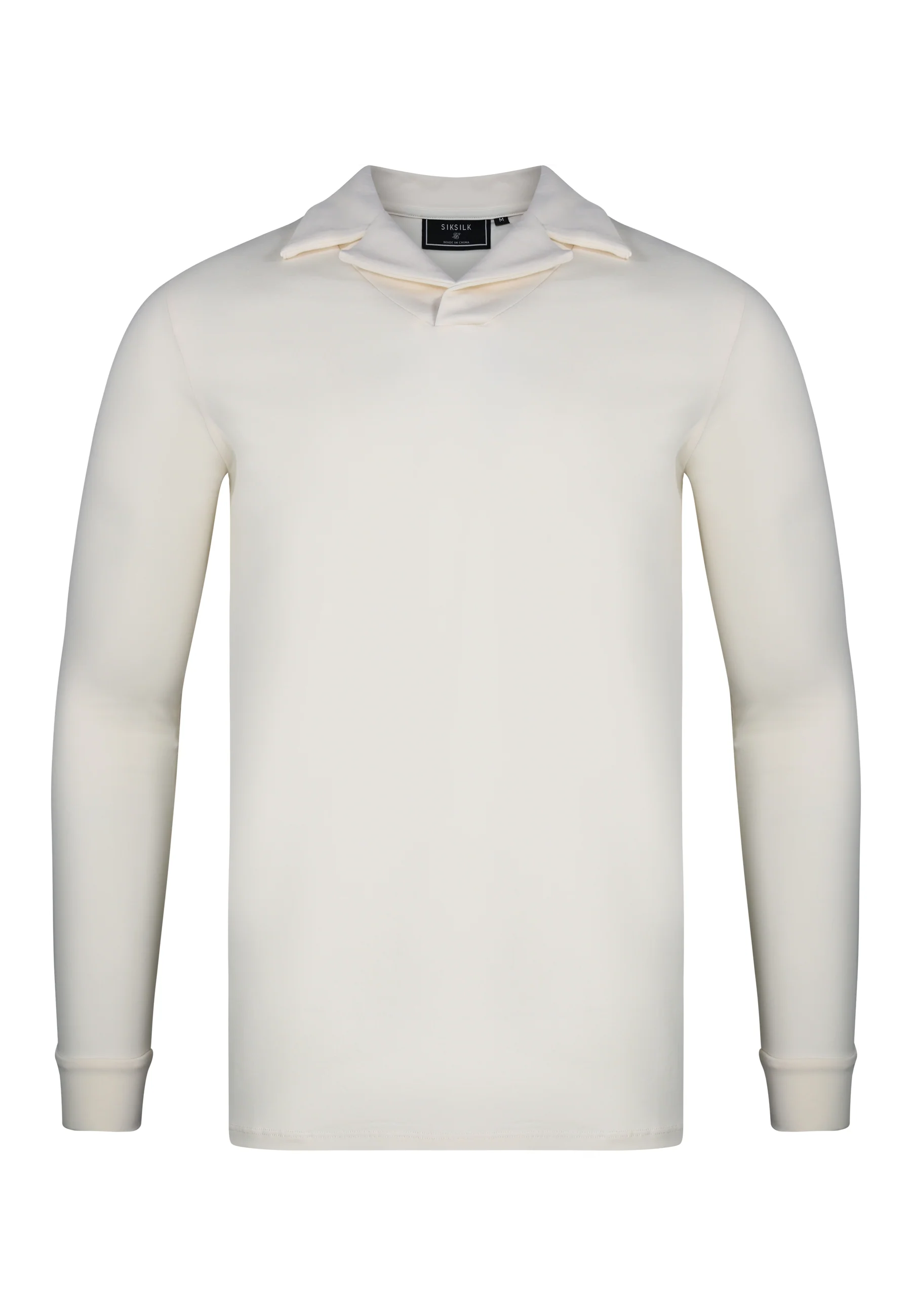 Ecru LS Revere Polo - Image 6