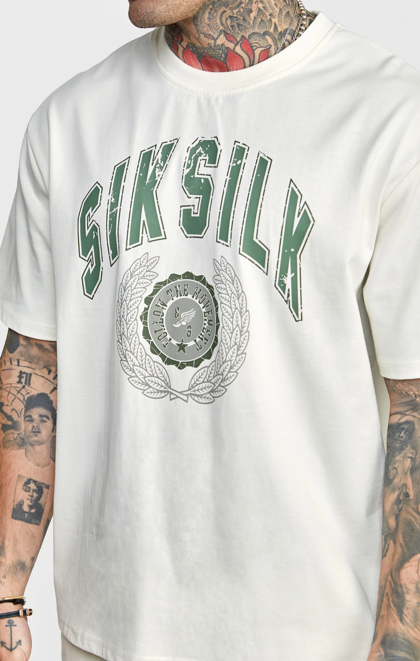 Ecru Oversized Graphic T-Shirt - Image 2