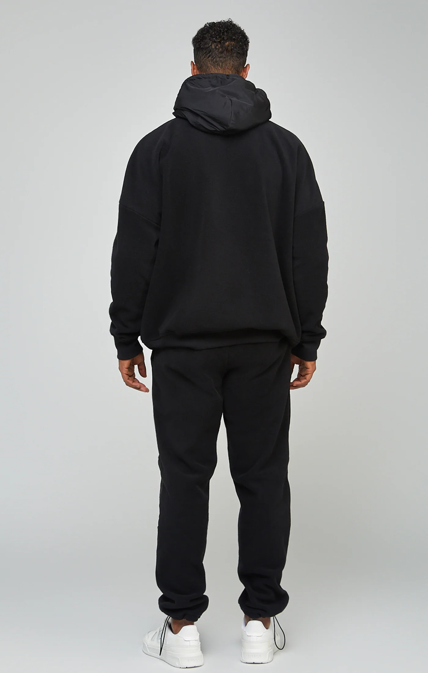 Ecru Polar Fleece Panelled Cuffed Jogger - Image 5