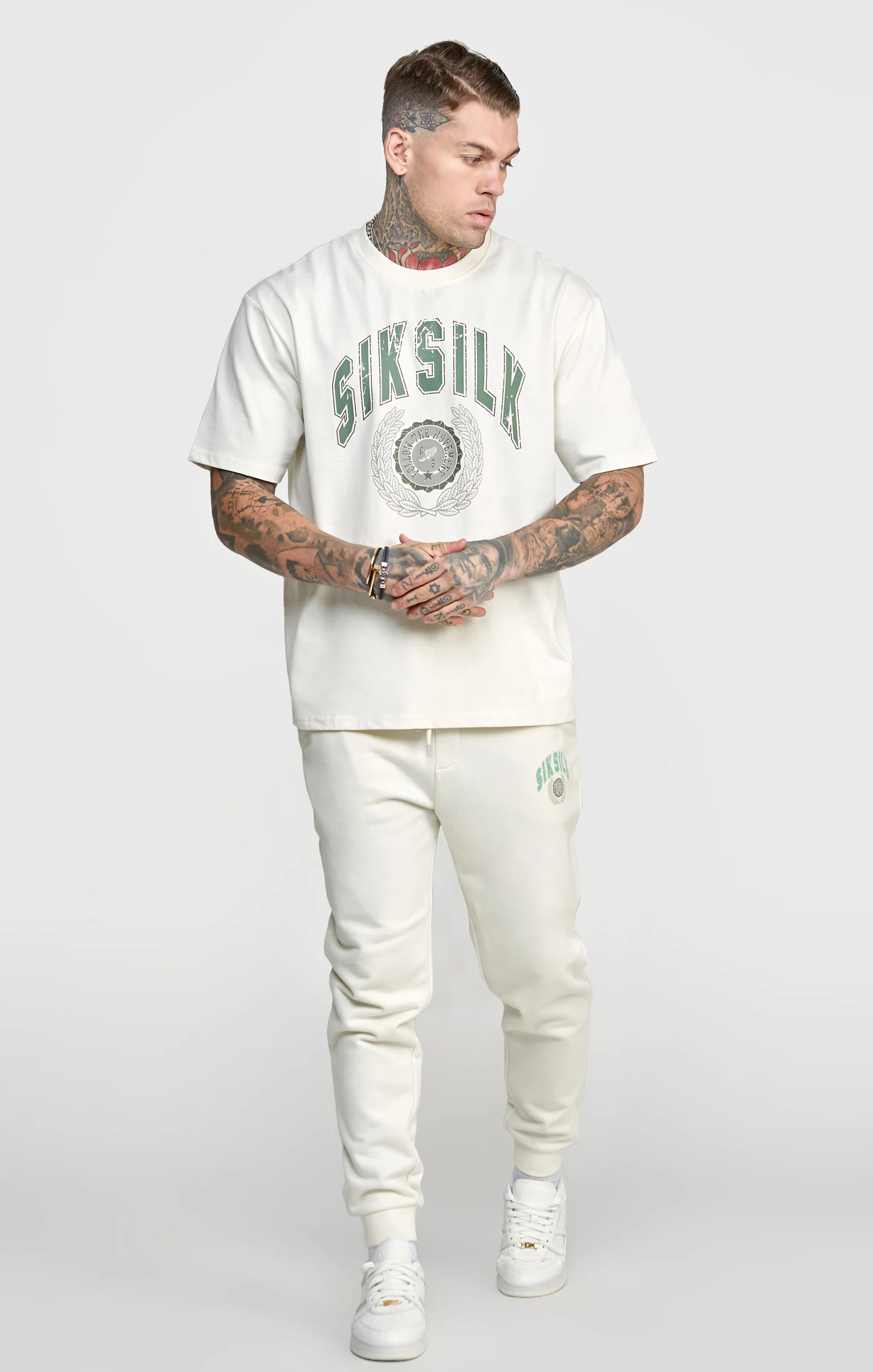 Ecru Varsity Jogger - Image 3