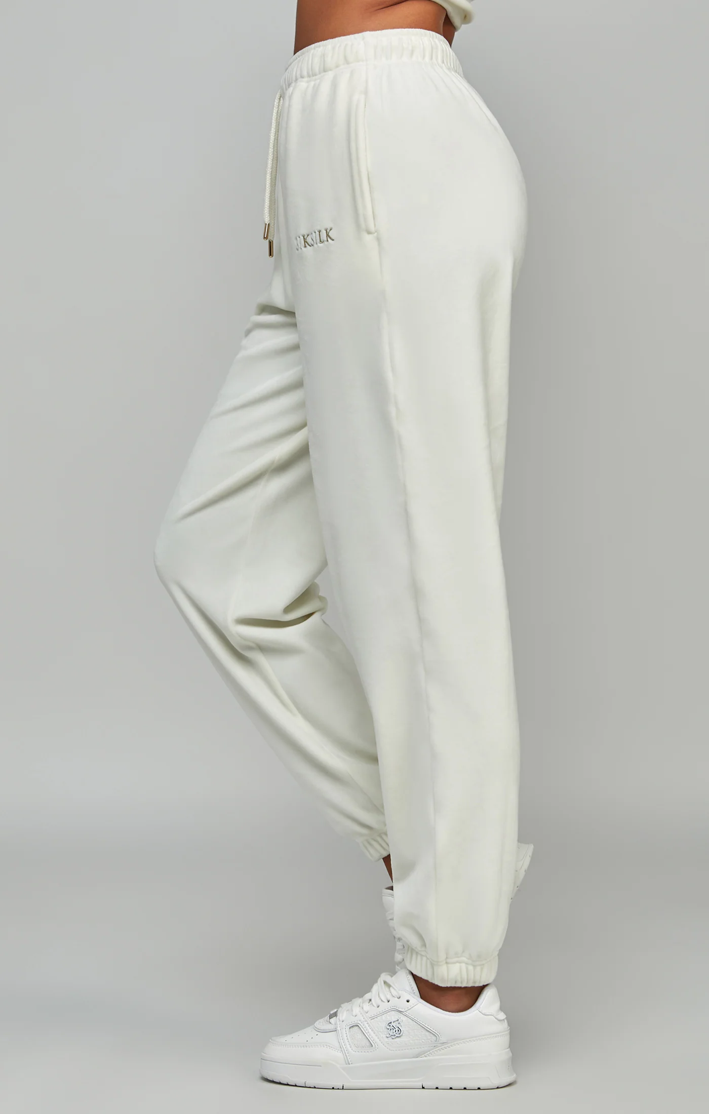 Ecru Velour Joggers - Image 2