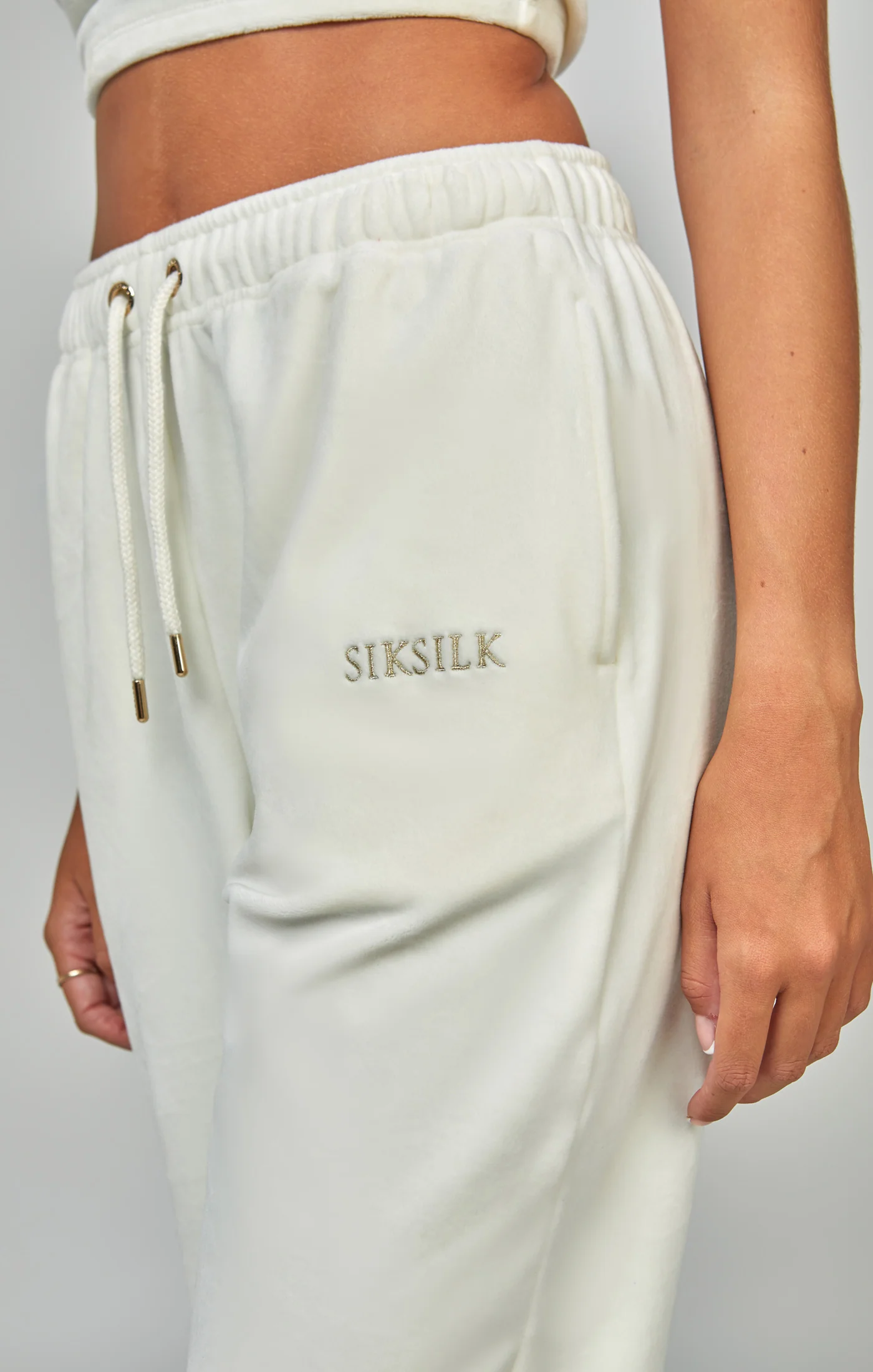 Ecru Velour Joggers - Image 6