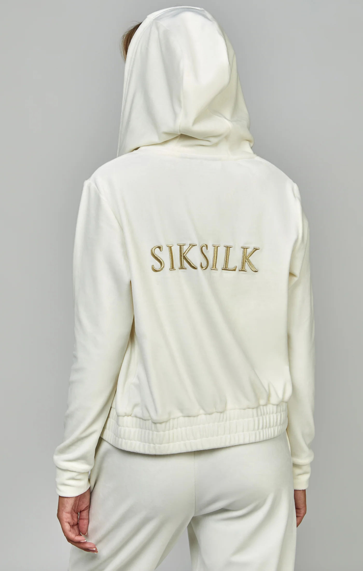 Ecru Velour Track Top - Image 2