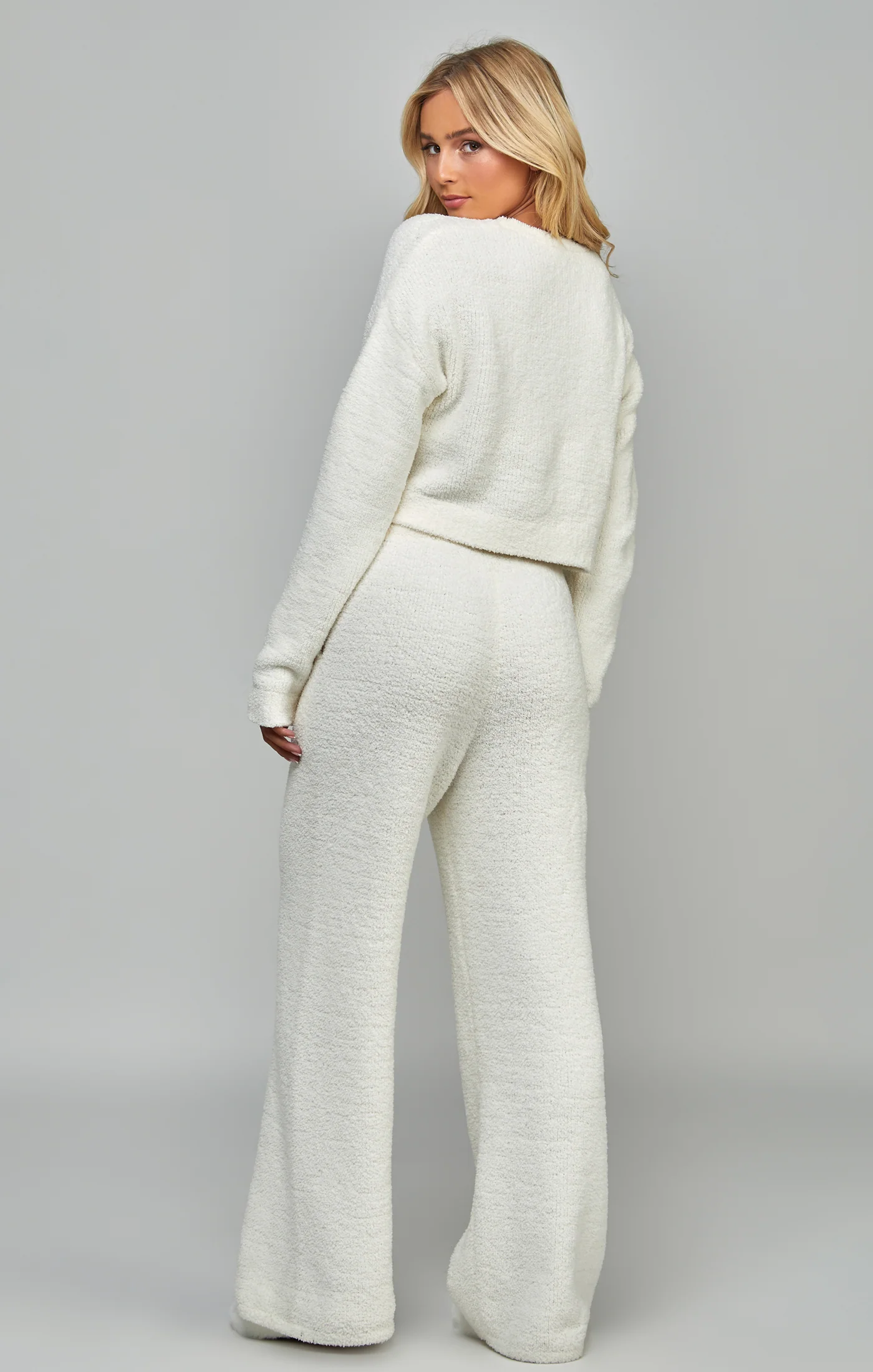 Ecru Wide Leg Lounge Pant - Image 5