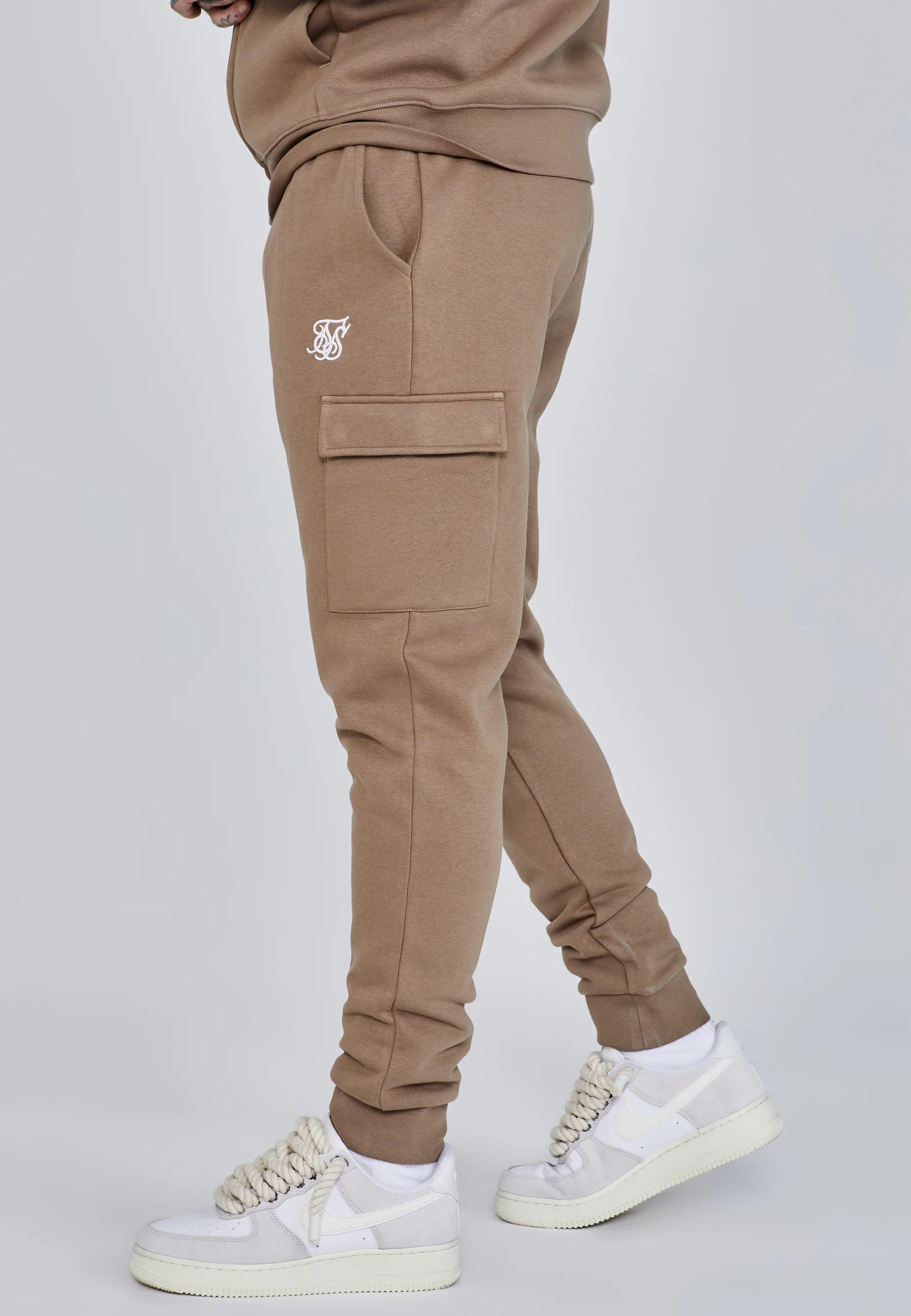 Brown Essentials Cargo Joggers - Image 3