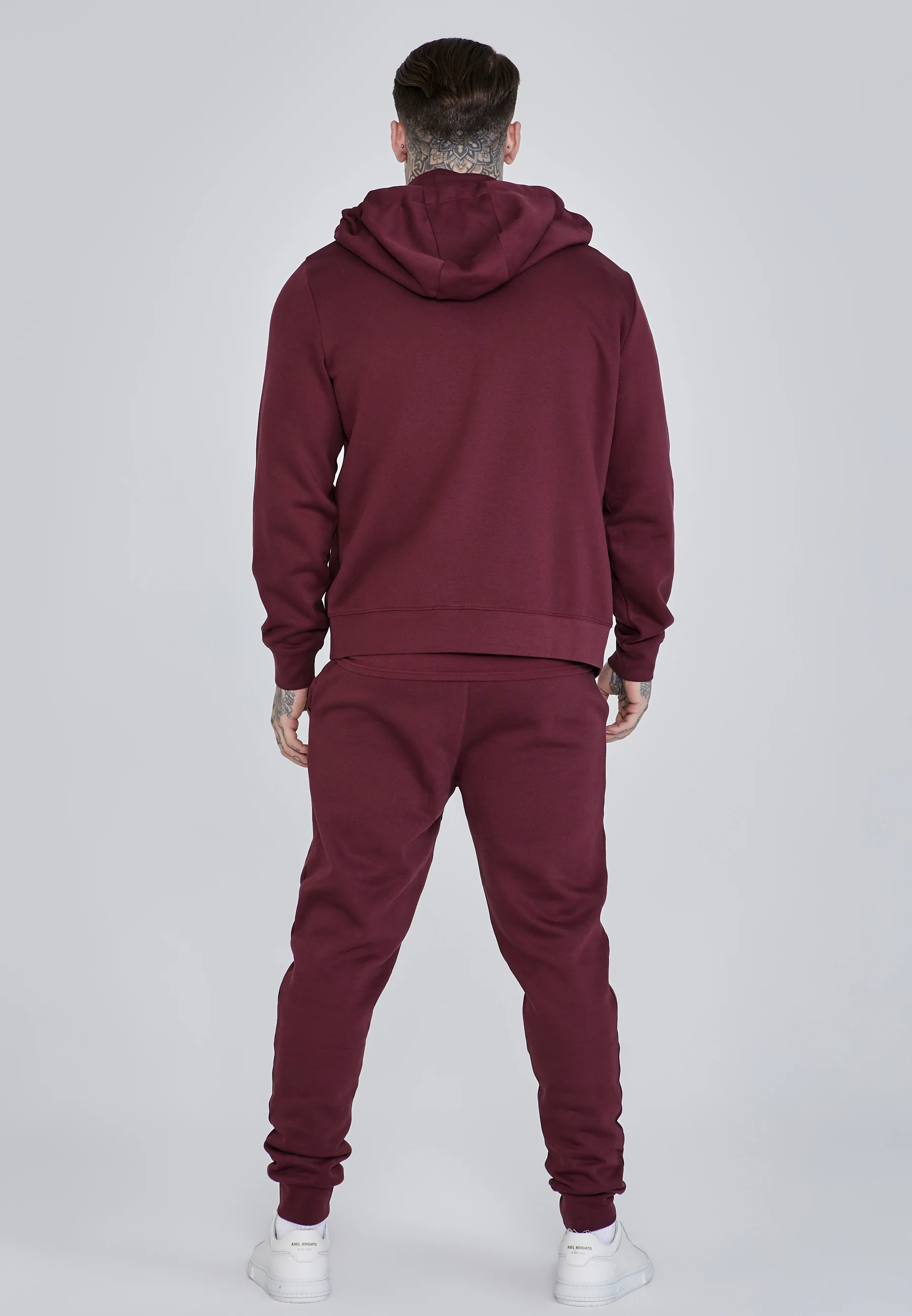 Burgundy Essentials Full Zip Hoodie - Image 6