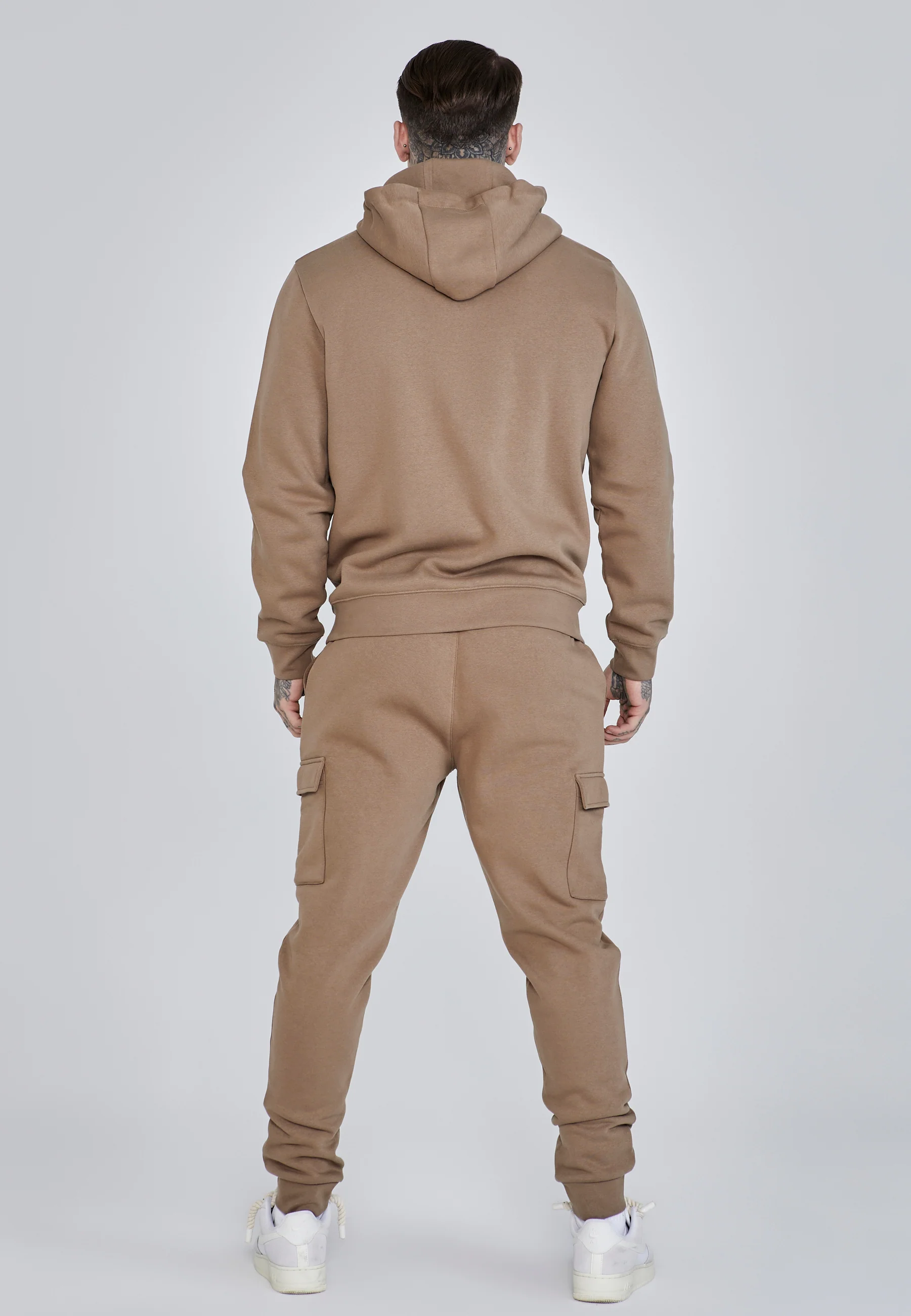 Brown Essentials Full Zip Hoodie - Image 5