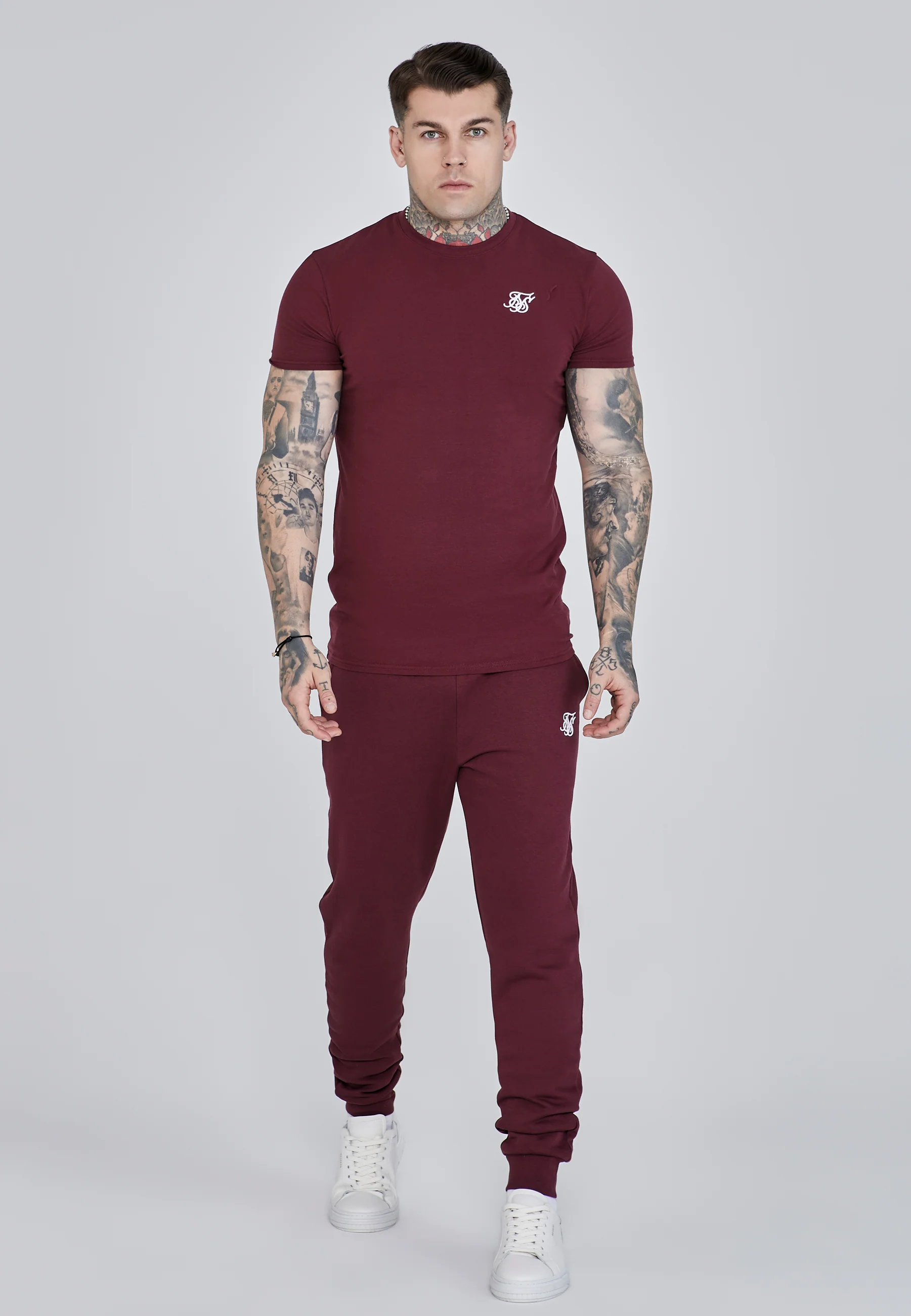 Burgundy Essentials Joggers - Image 2