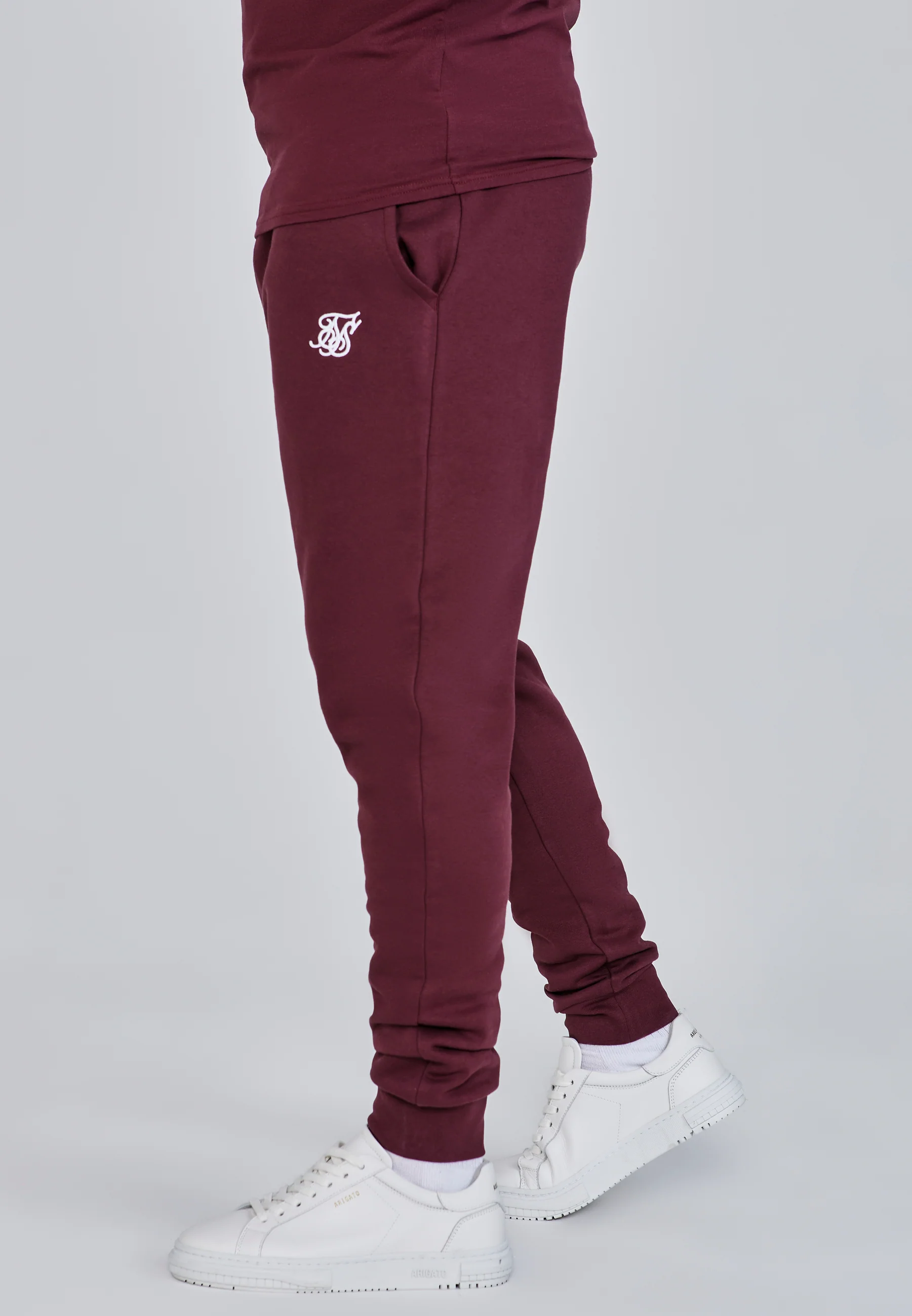 Burgundy Essentials Joggers - Image 3