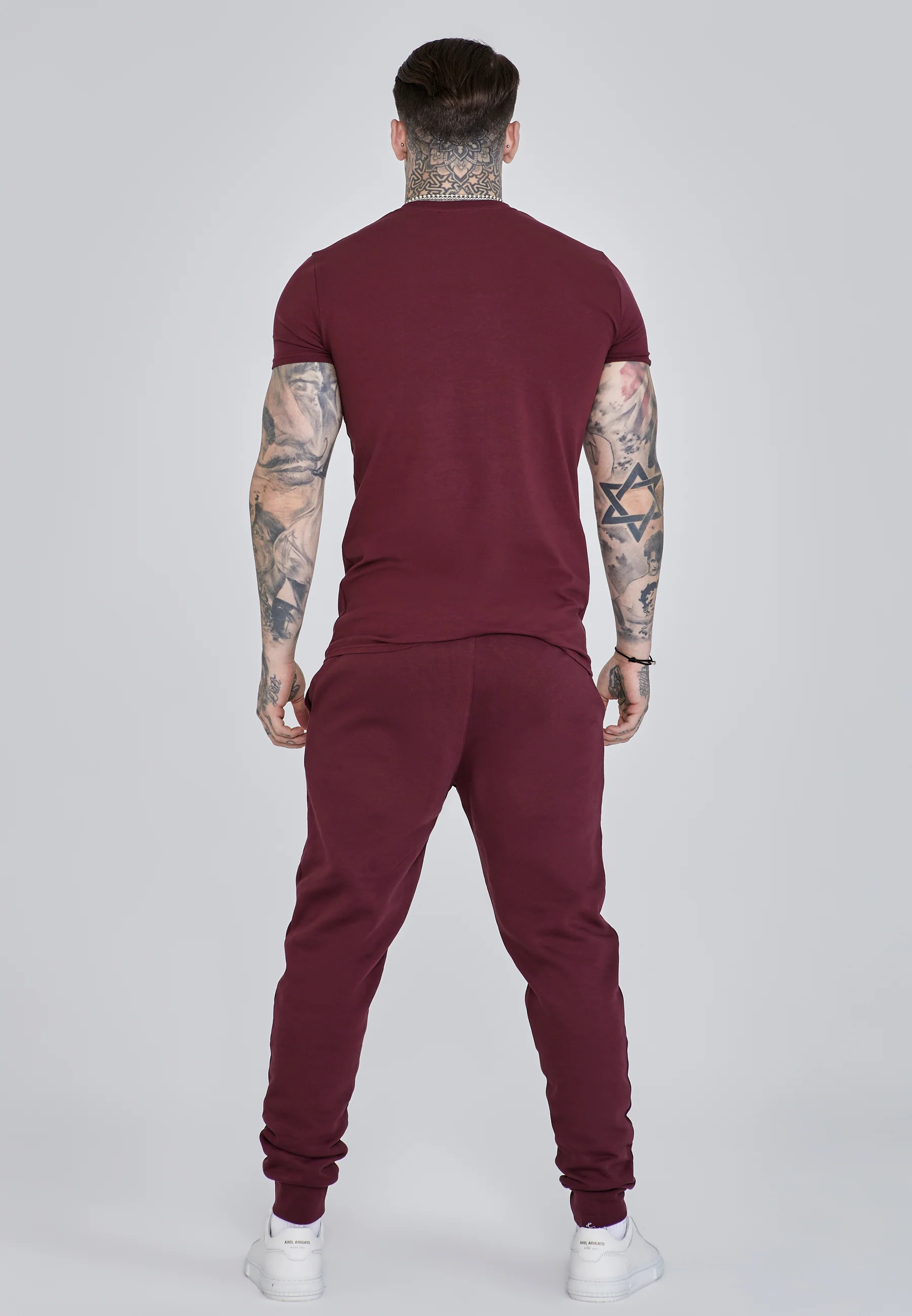 Burgundy Essentials Joggers - Image 5