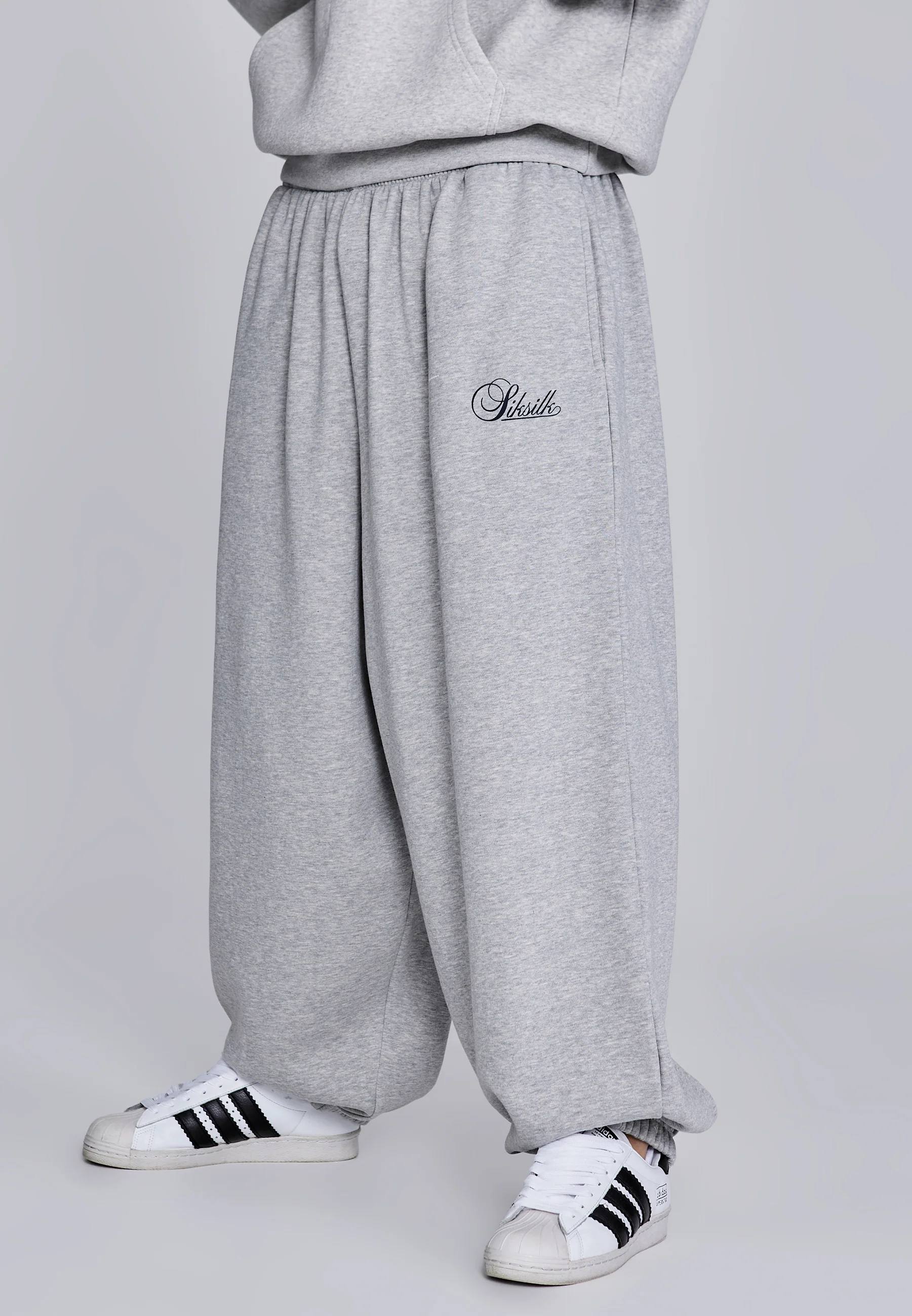 Grey Marl Essentials Joggers - Image 2