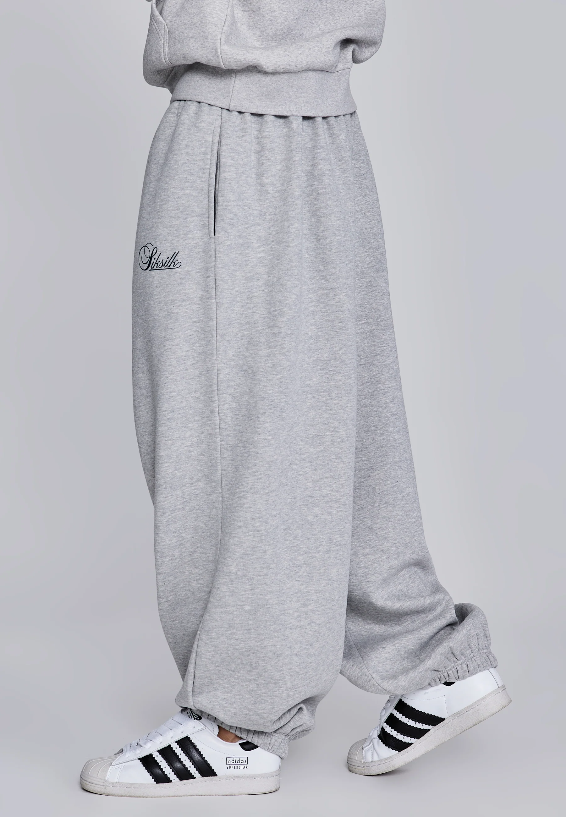 Grey Marl Essentials Joggers - Image 3
