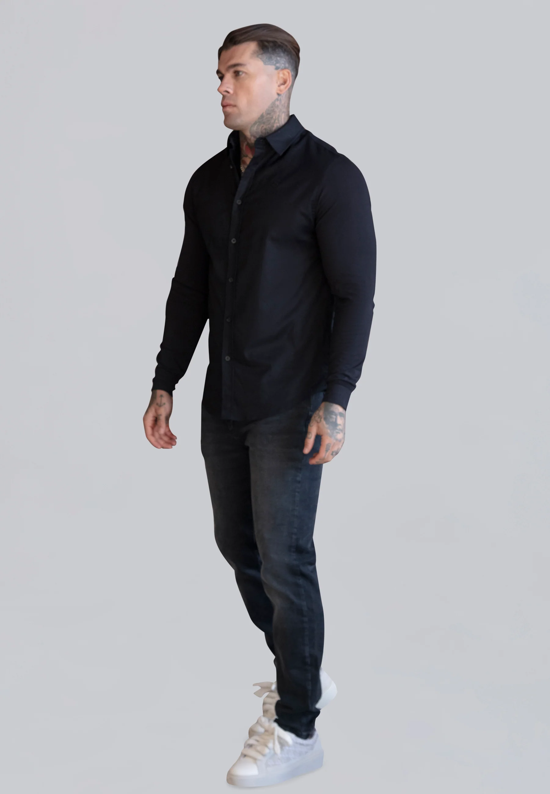Black Essentials Long Sleeve Shirt - Image 4
