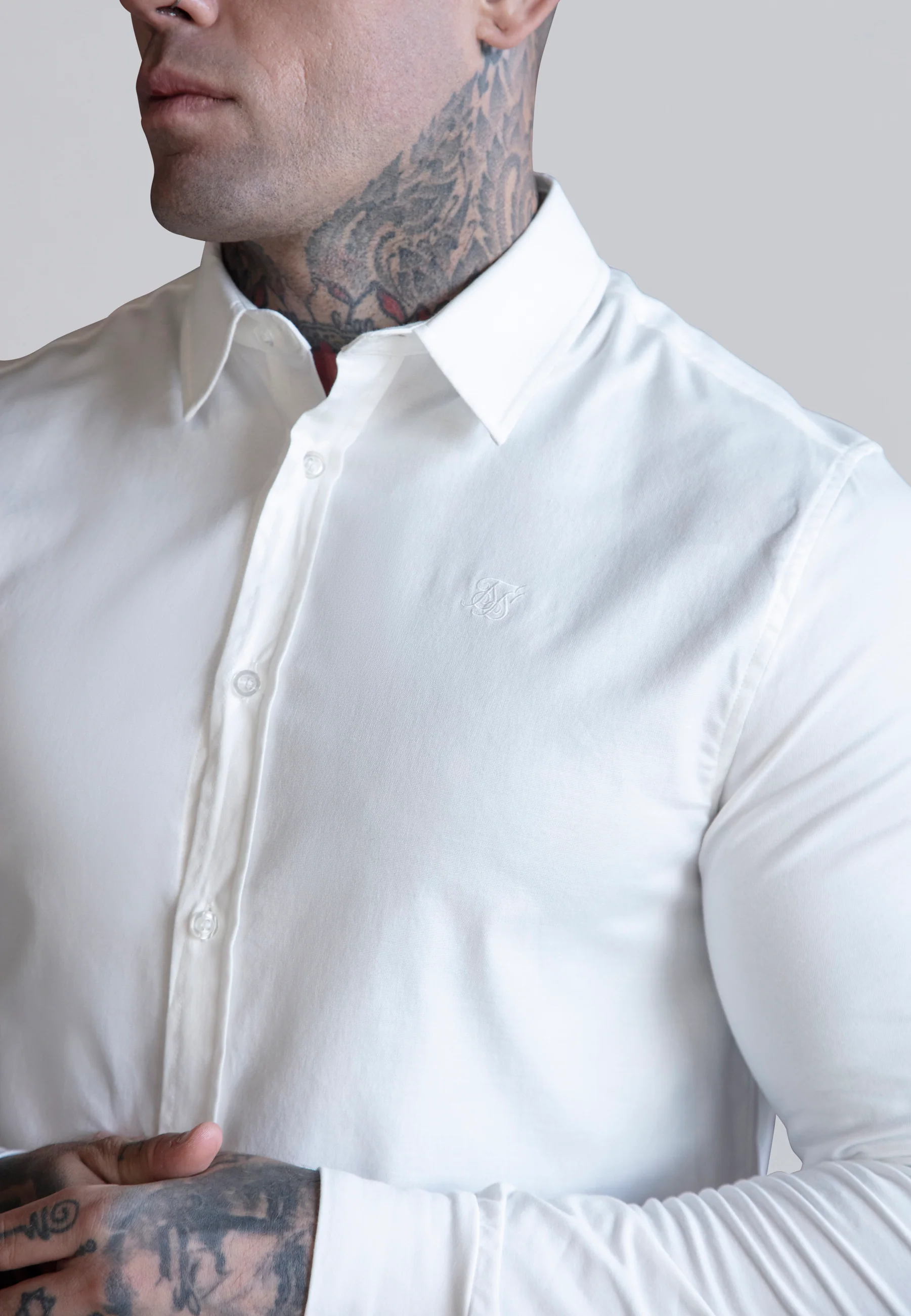 White Essentials Long Sleeve Shirt - Image 2