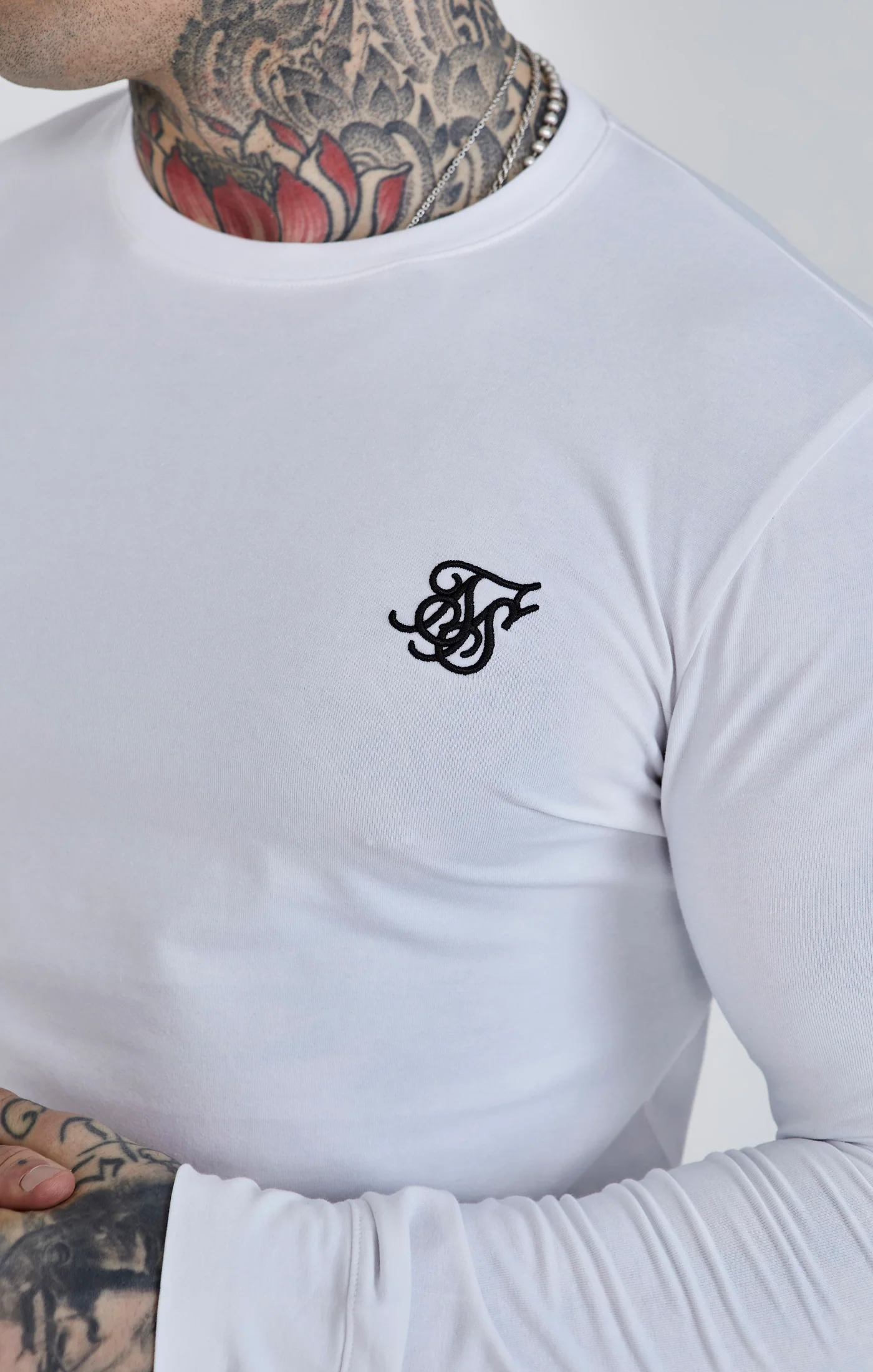 White Essentials Long Sleeve T-Shirt - Image 3