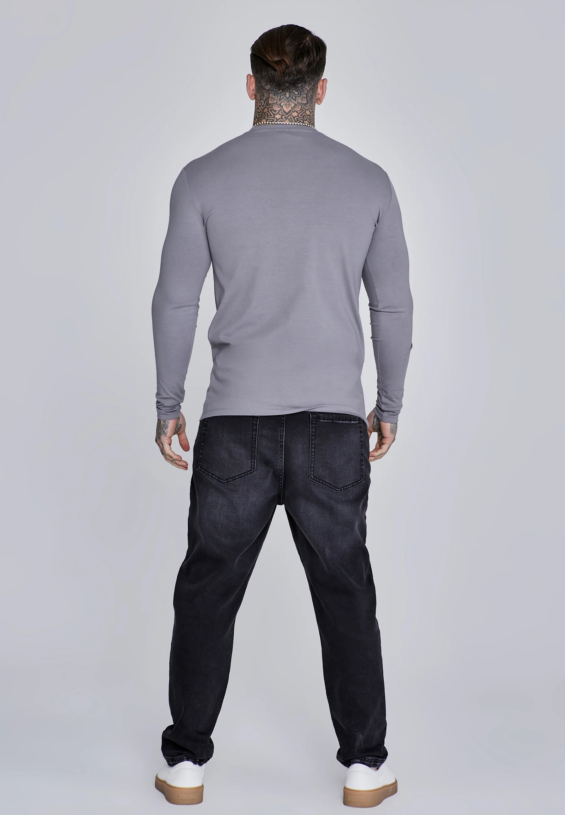 Grey Essentials LS T-Shirt - Image 5