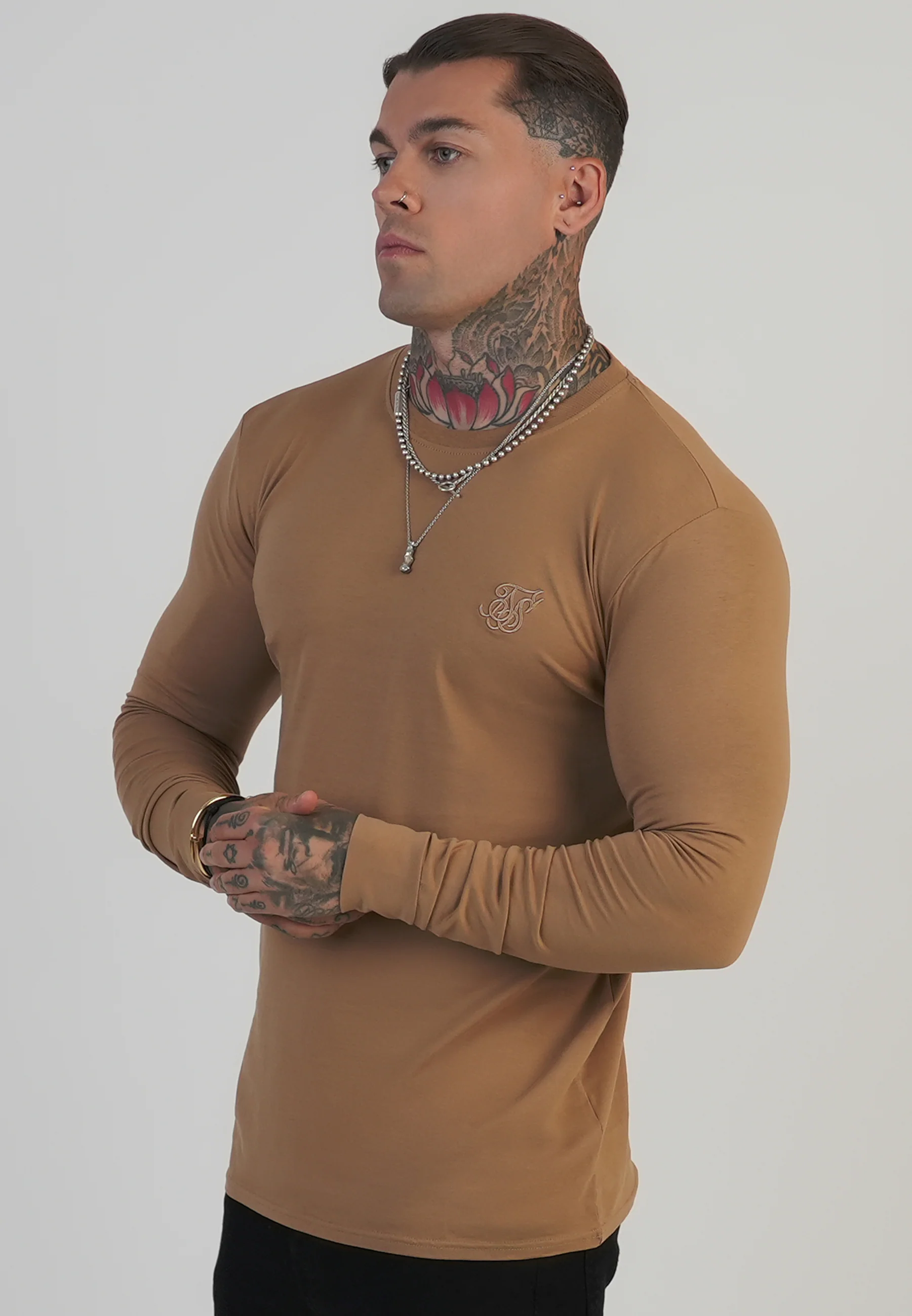 Beige Essentials LS T-Shirt - Image 4