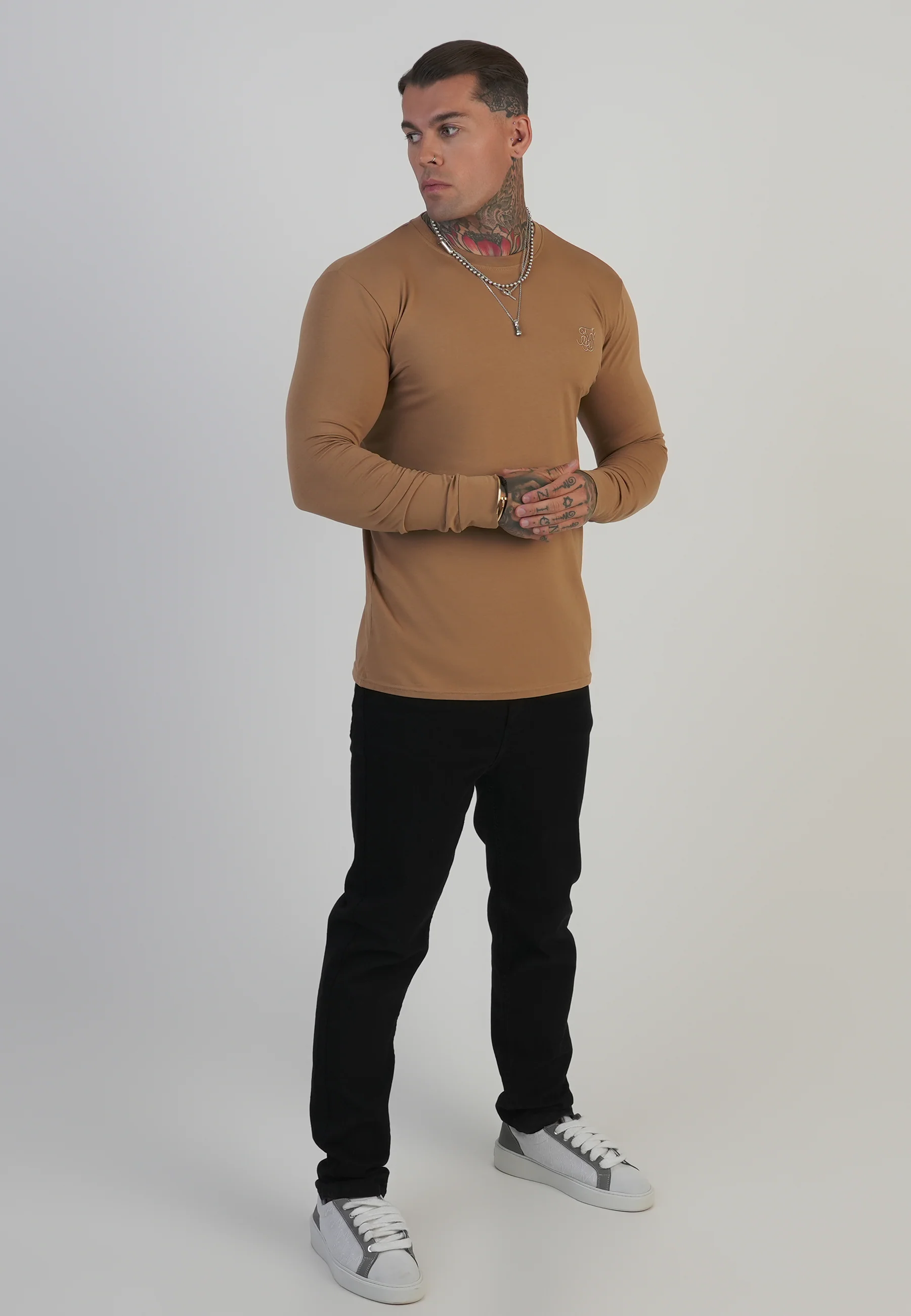 Beige Essentials LS T-Shirt - Image 7