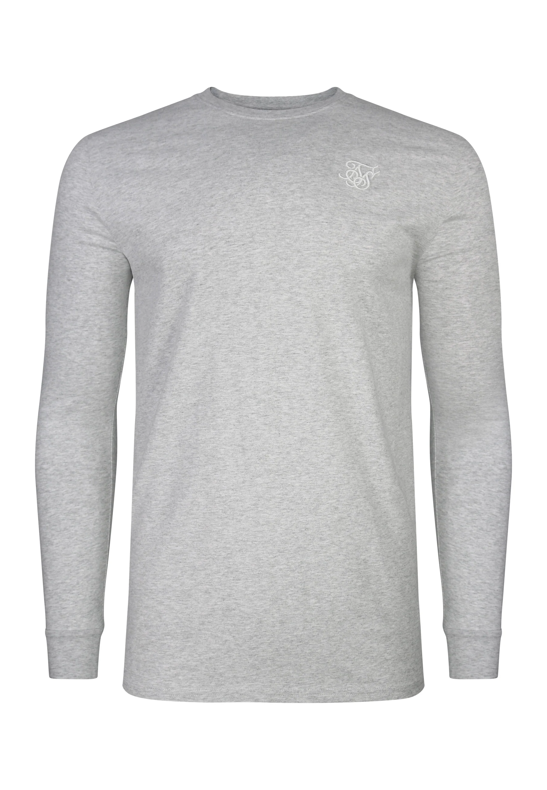 Grey Marl Essentials Long Sleeve T-Shirt - Image 6